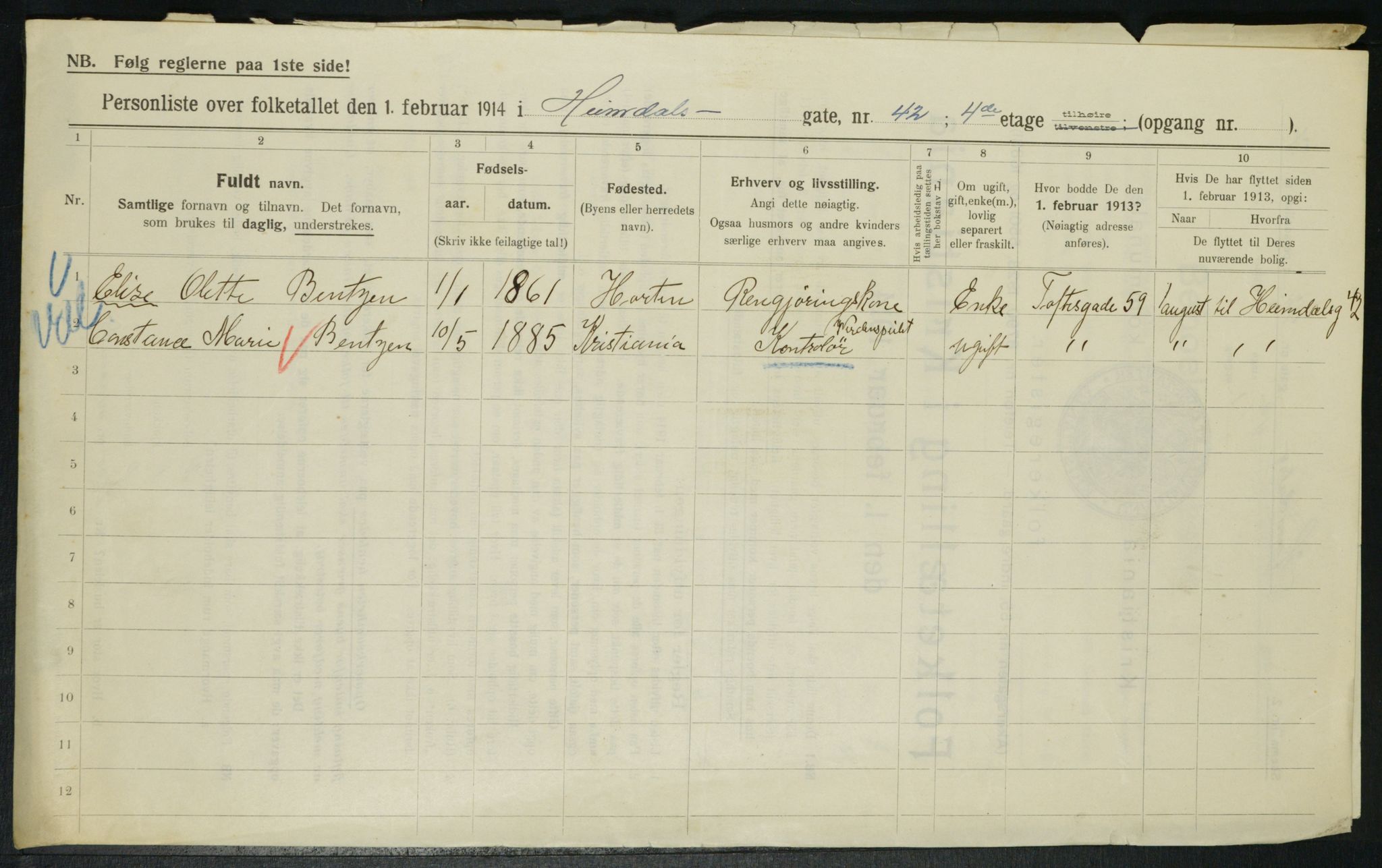 OBA, Municipal Census 1914 for Kristiania, 1914, p. 37479