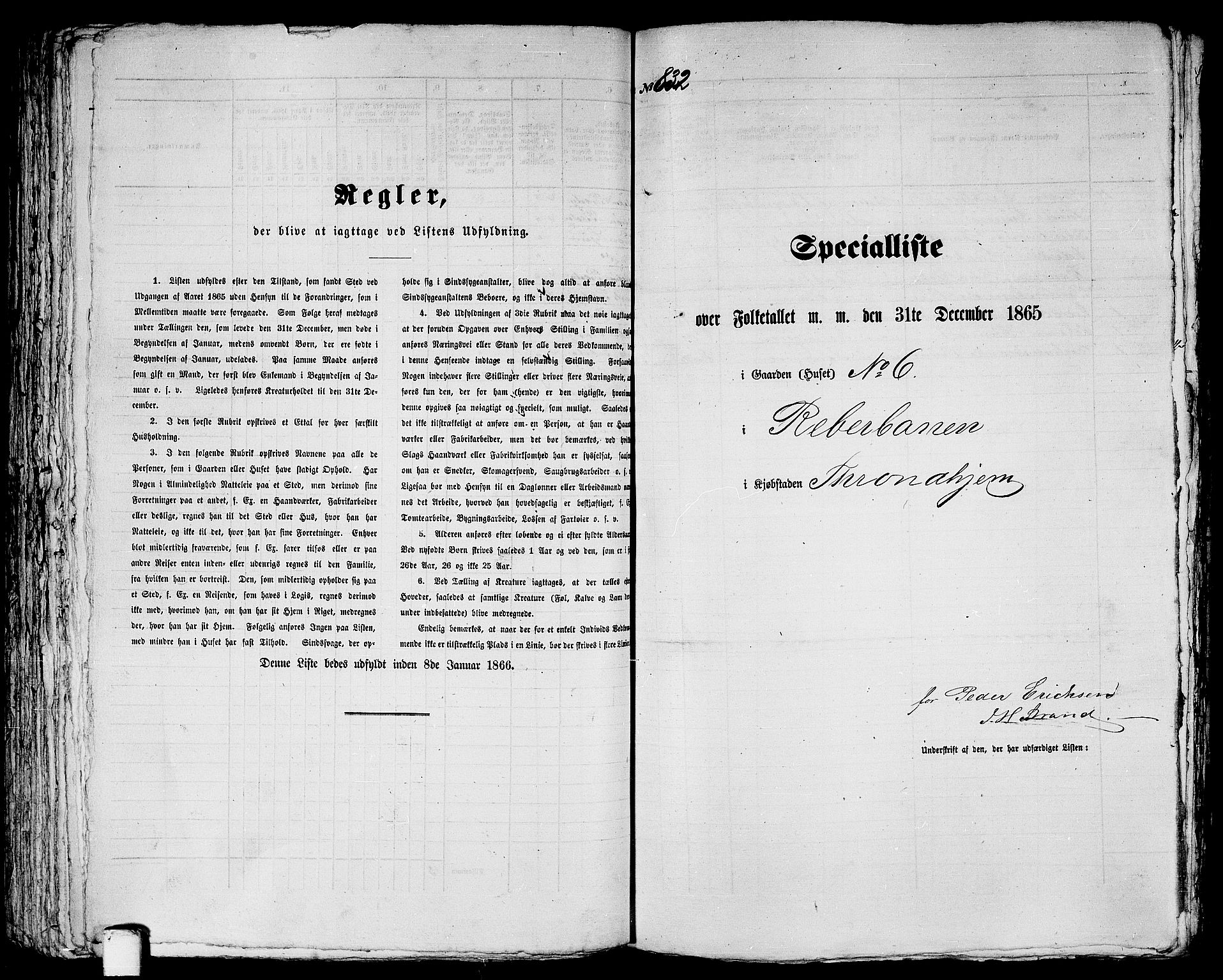 RA, 1865 census for Trondheim, 1865, p. 1736