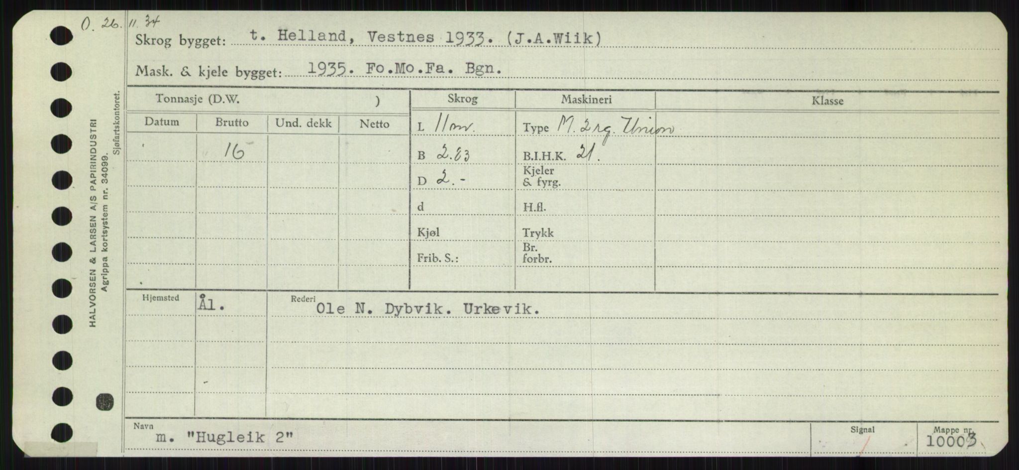 Sjøfartsdirektoratet med forløpere, Skipsmålingen, RA/S-1627/H/Ha/L0003/0001: Fartøy, Hilm-Mar / Fartøy, Hilm-Kol, p. 119