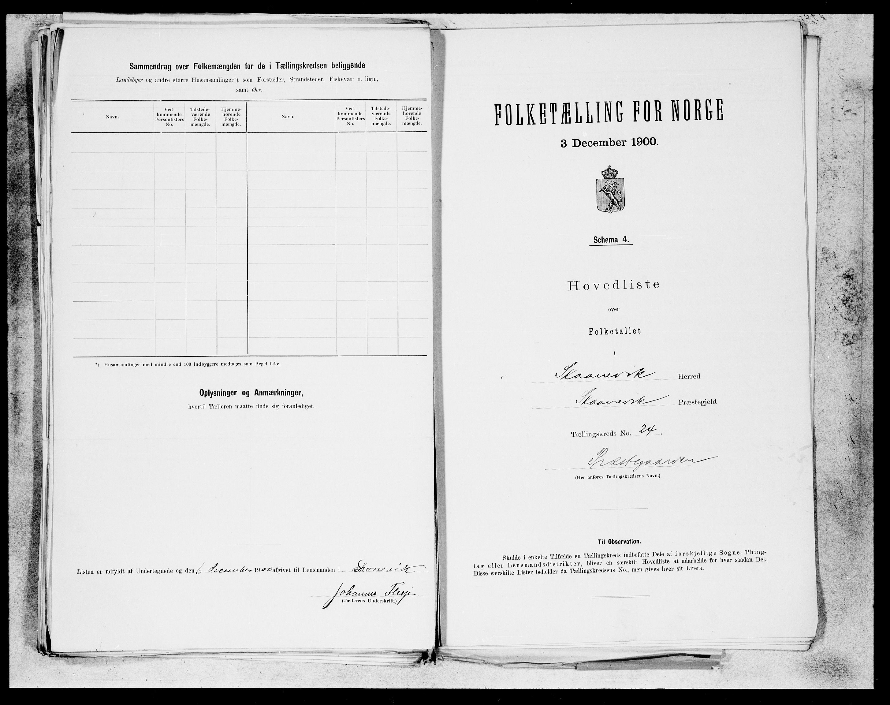 SAB, 1900 census for Skånevik, 1900, p. 47