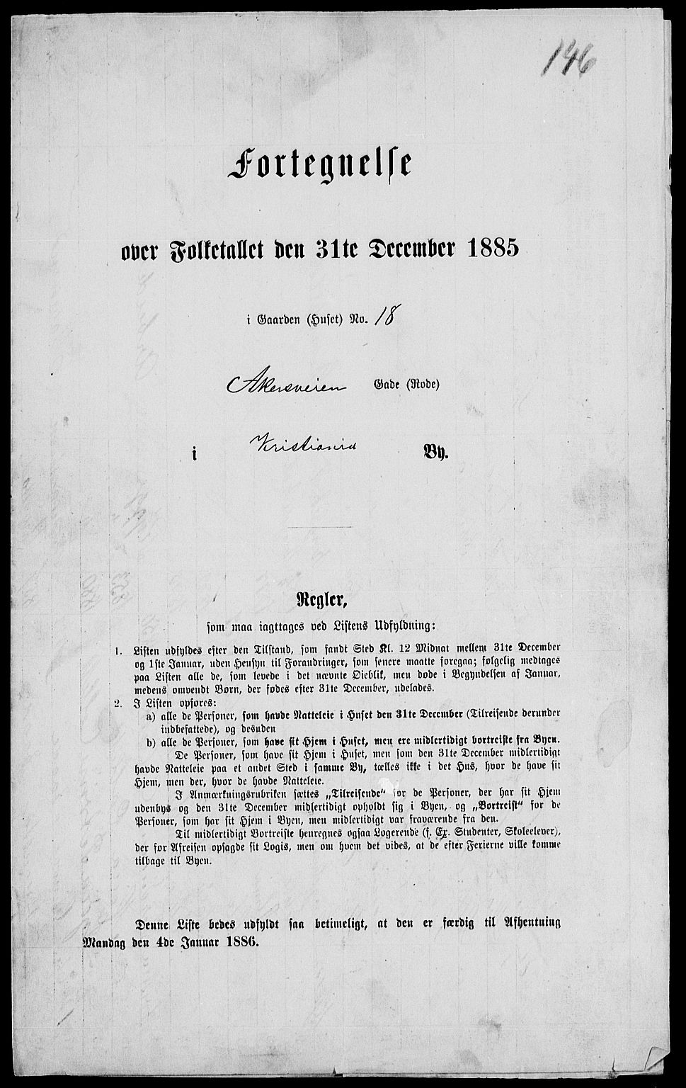 RA, 1885 census for 0301 Kristiania, 1885, p. 4918