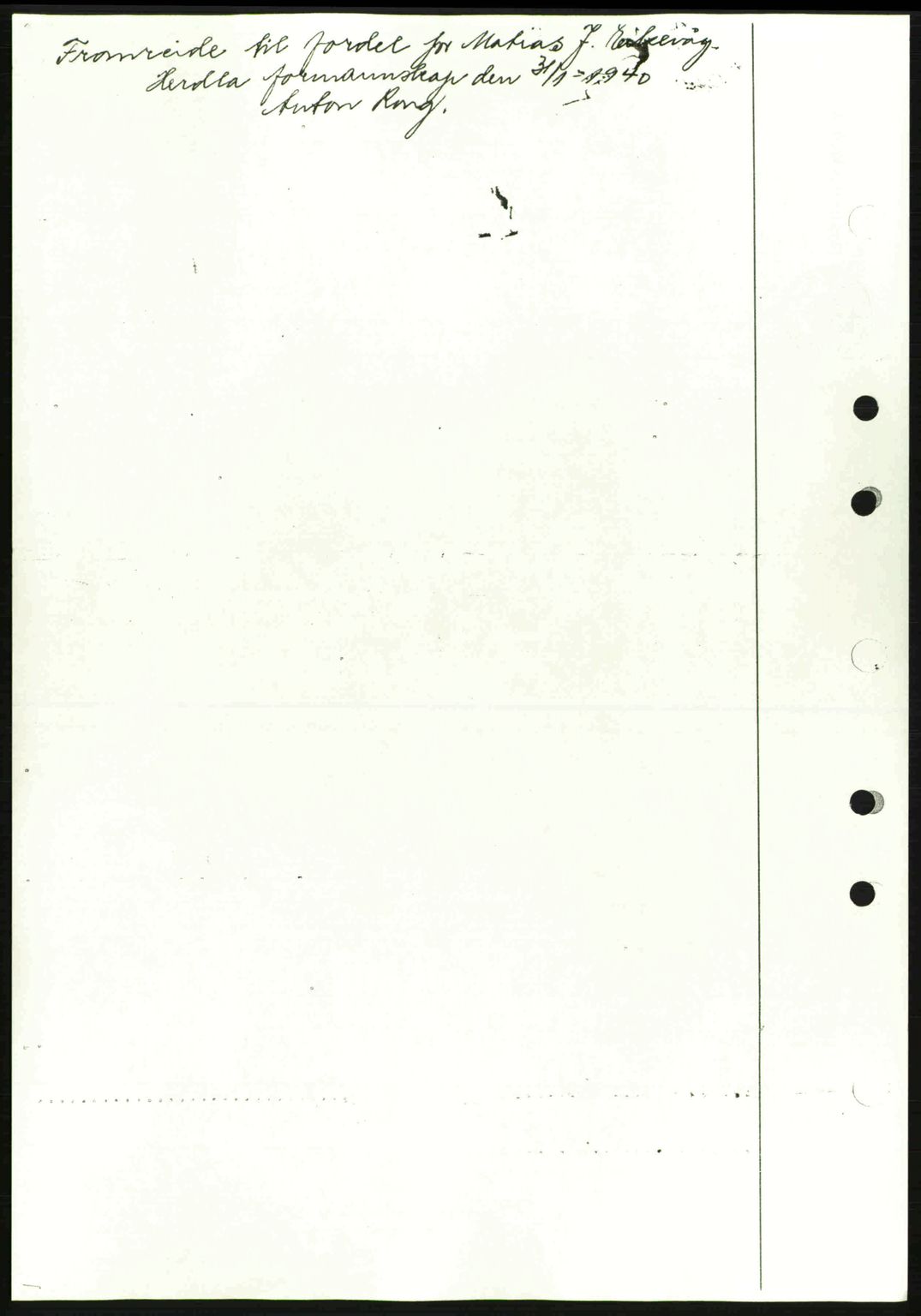 Nordhordland sorenskrivar, SAB/A-2901/1/G/Gb/Gbf/L0010: Mortgage book no. A10, 1939-1940, Diary no: : 352/1939