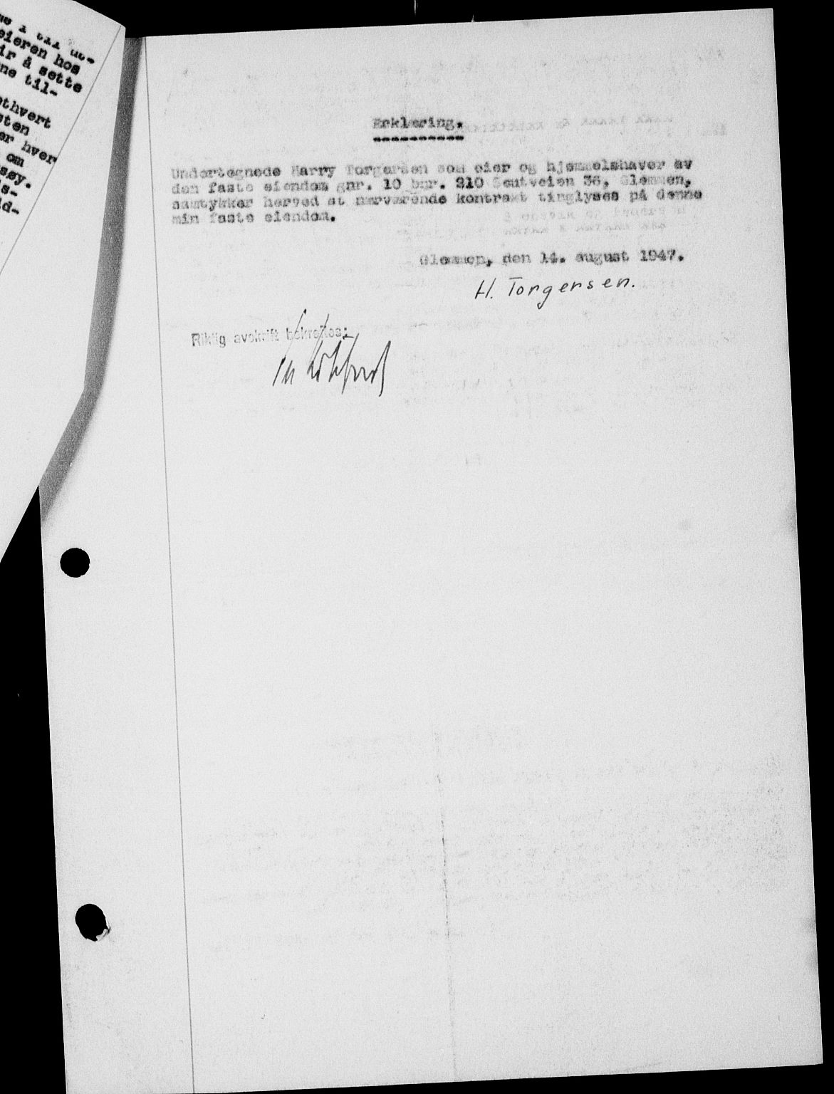 Onsøy sorenskriveri, SAO/A-10474/G/Ga/Gab/L0021: Mortgage book no. II A-21, 1947-1947, Diary no: : 2268/1947