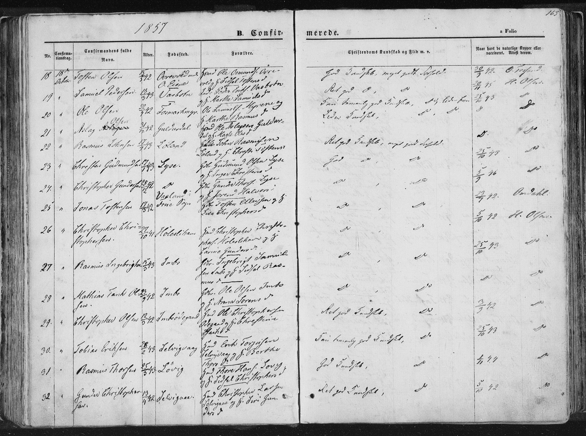 Høgsfjord sokneprestkontor, AV/SAST-A-101624/H/Ha/Haa/L0001: Parish register (official) no. A 1, 1854-1875, p. 163