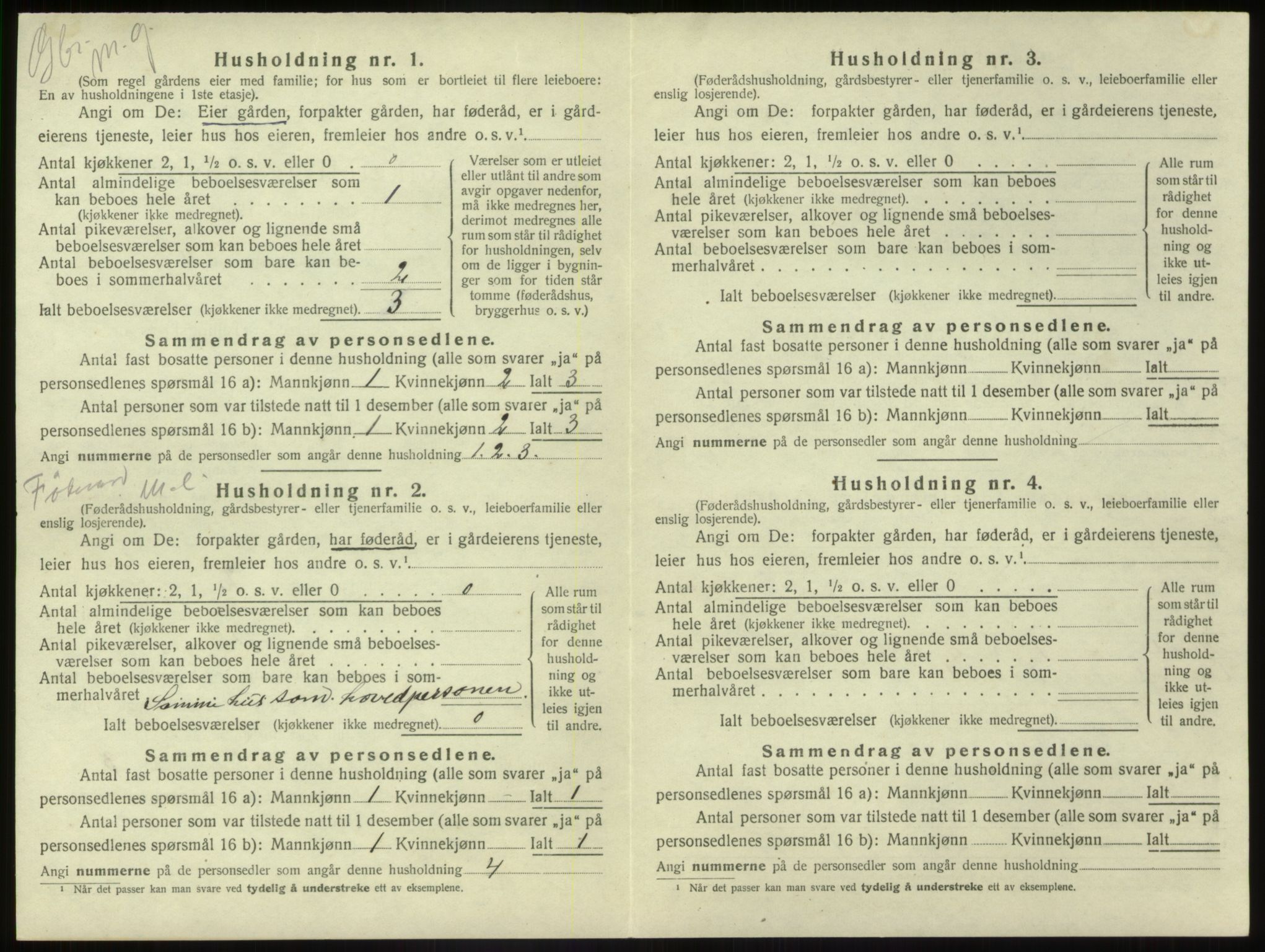 SAB, 1920 census for Førde, 1920, p. 134