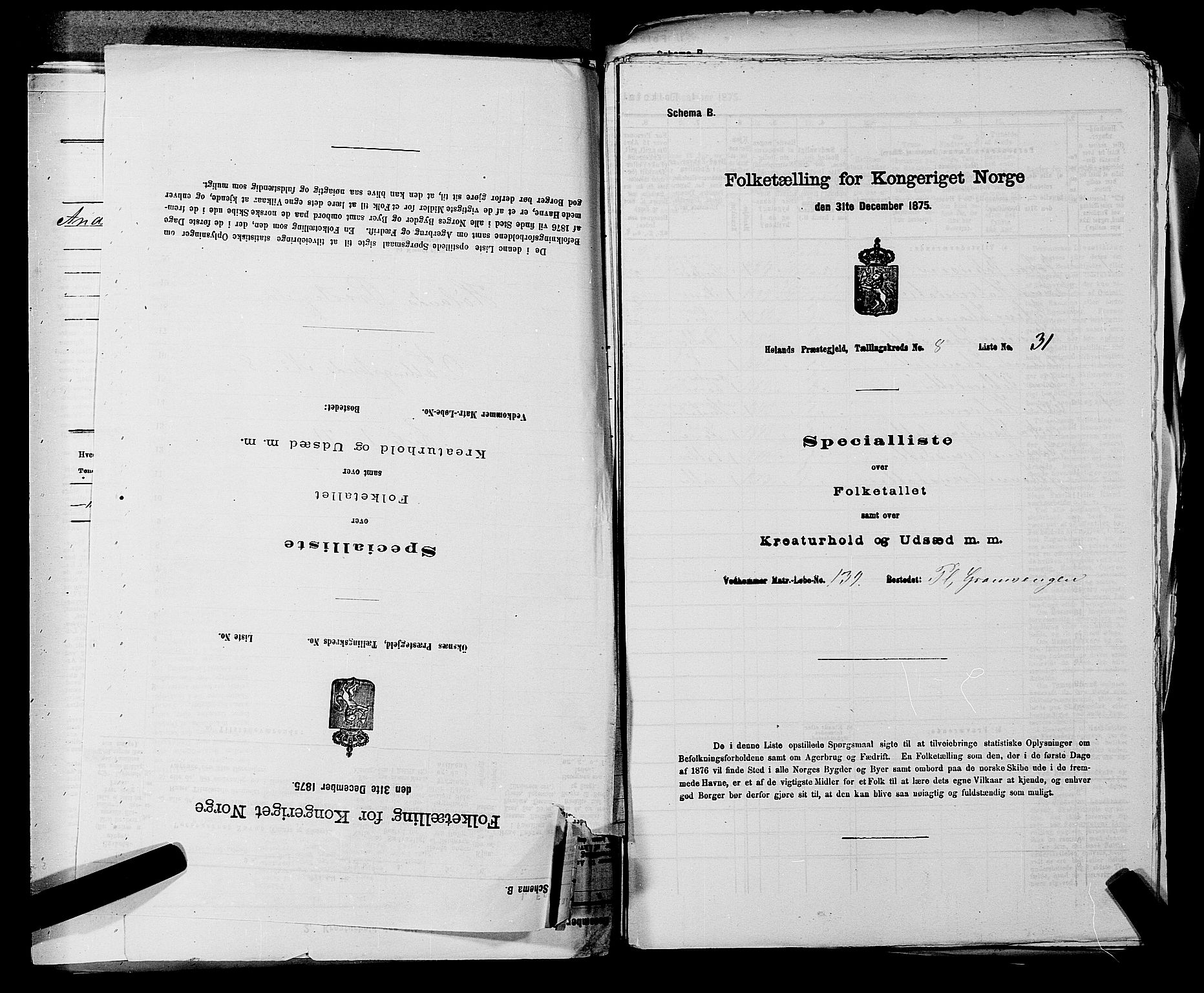 RA, 1875 census for 0221P Høland, 1875, p. 1476