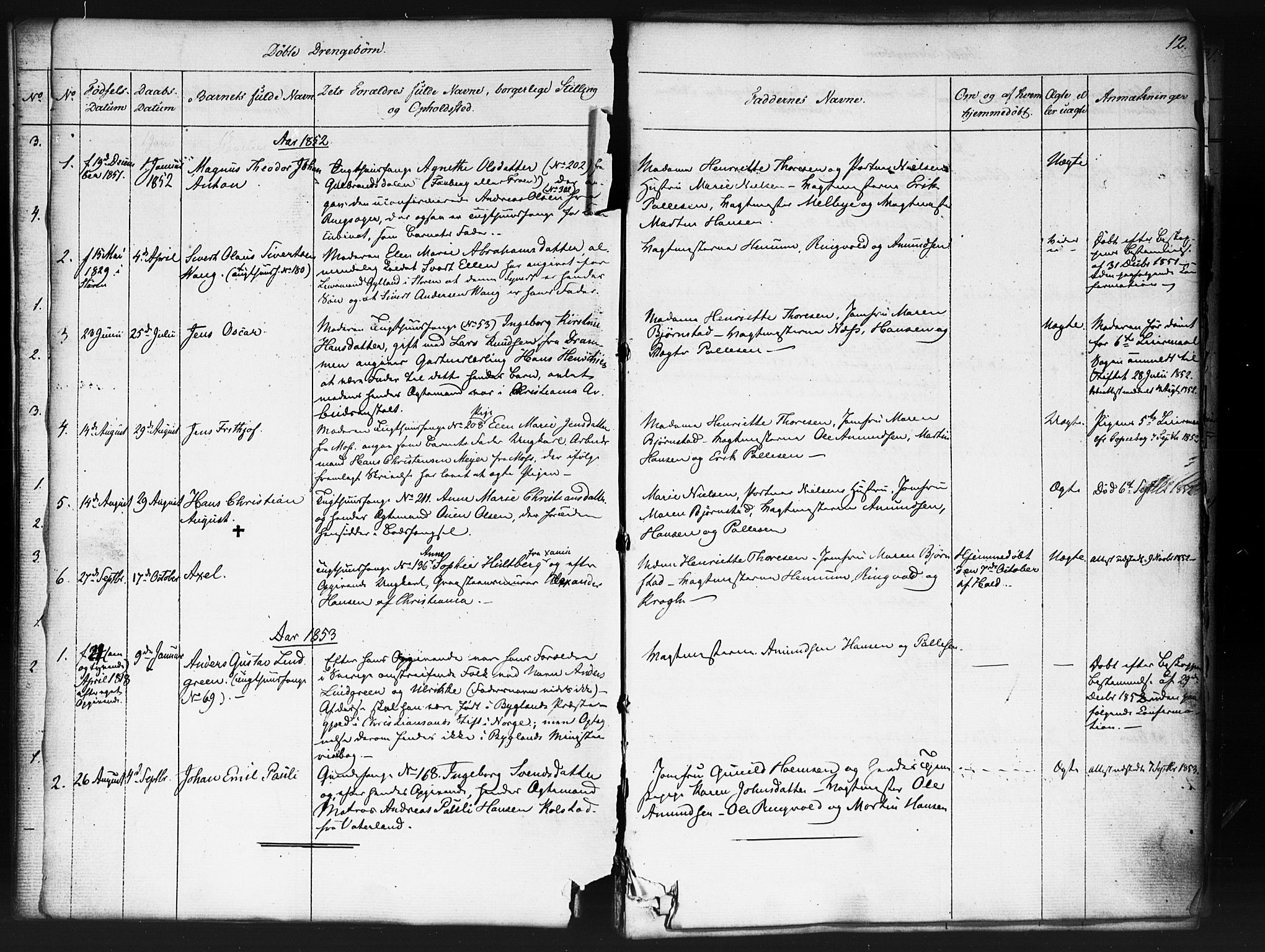 Kristiania tukthusprest Kirkebøker, AV/SAO-A-10881/F/Fa/L0003: Parish register (official) no. 3, 1831-1865, p. 12