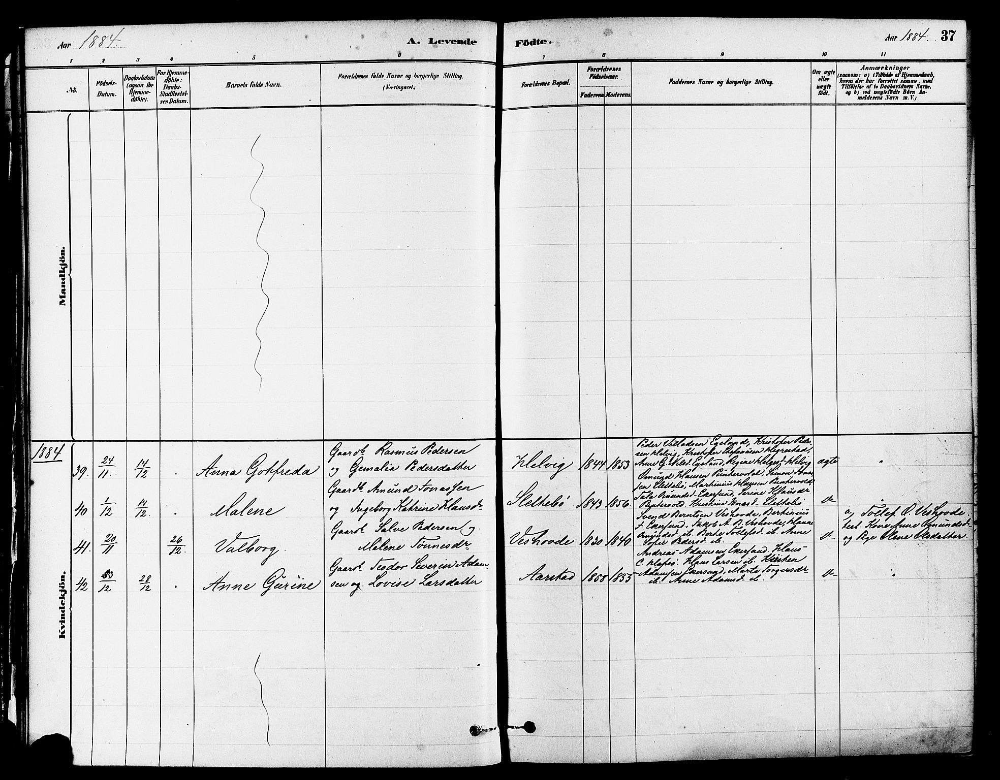 Eigersund sokneprestkontor, AV/SAST-A-101807/S08/L0017: Parish register (official) no. A 14, 1879-1892, p. 37