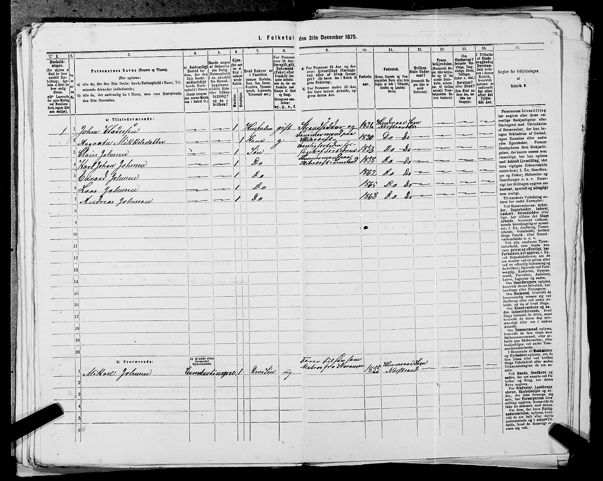 SAST, 1875 census for 1157P Vikedal, 1875, p. 902