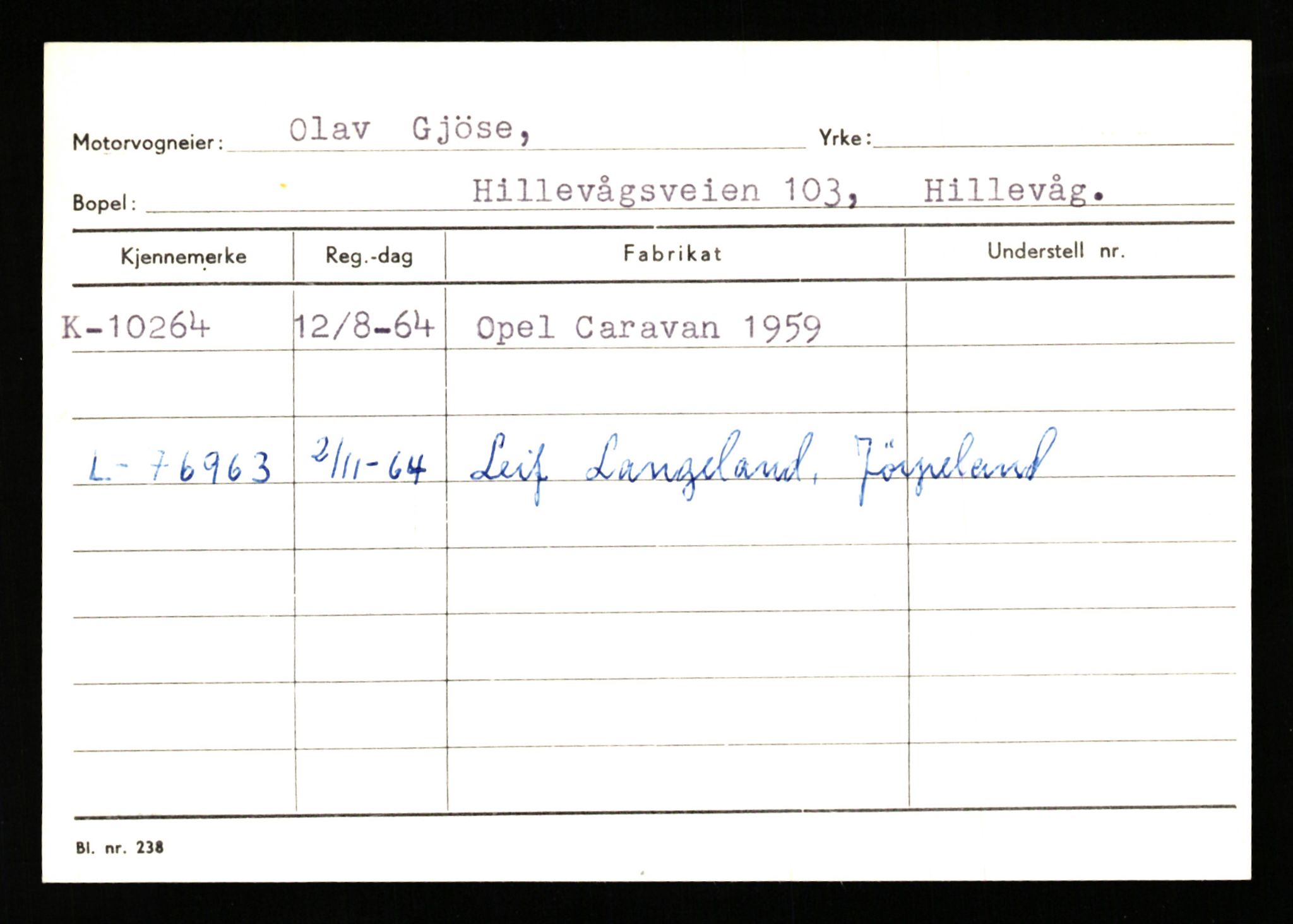 Stavanger trafikkstasjon, AV/SAST-A-101942/0/G/L0002: Registreringsnummer: 5791 - 10405, 1930-1971, p. 3078