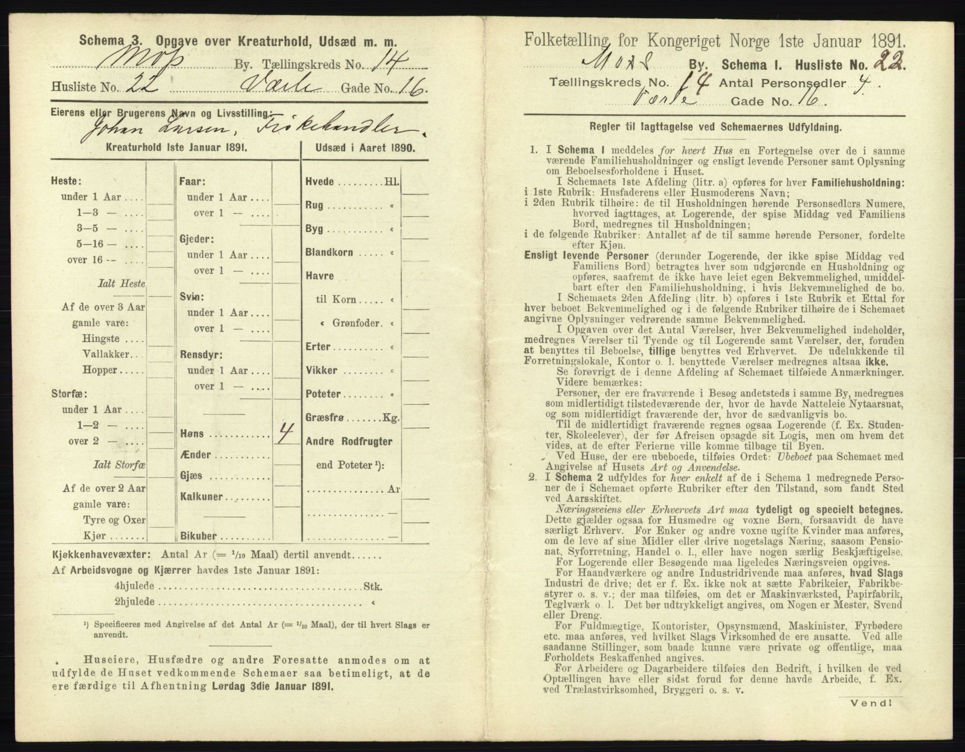 RA, 1891 census for 0104 Moss, 1891, p. 974