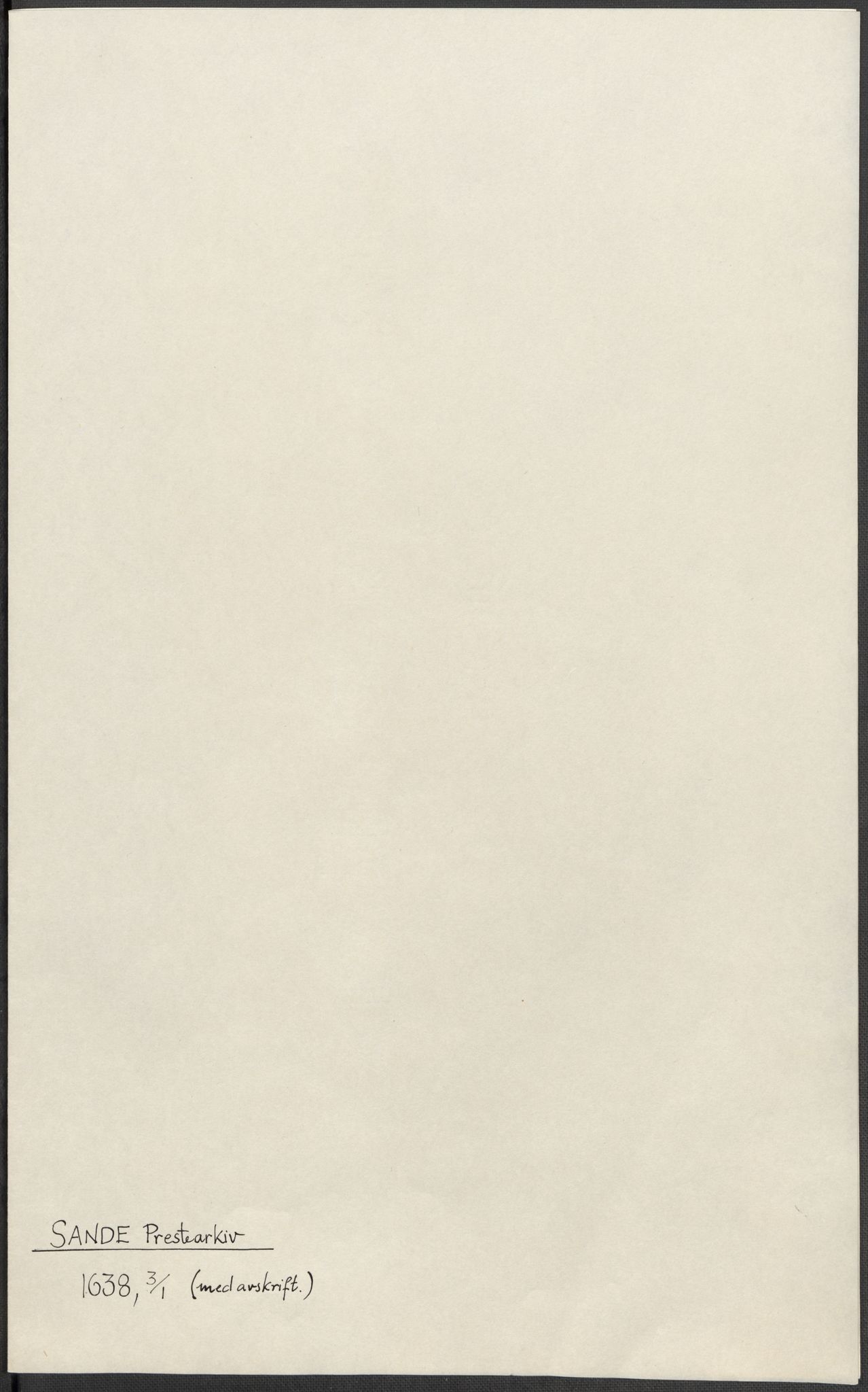 Riksarkivets diplomsamling, AV/RA-EA-5965/F15/L0021: Prestearkiv - Vestfold, 1573-1858, p. 29