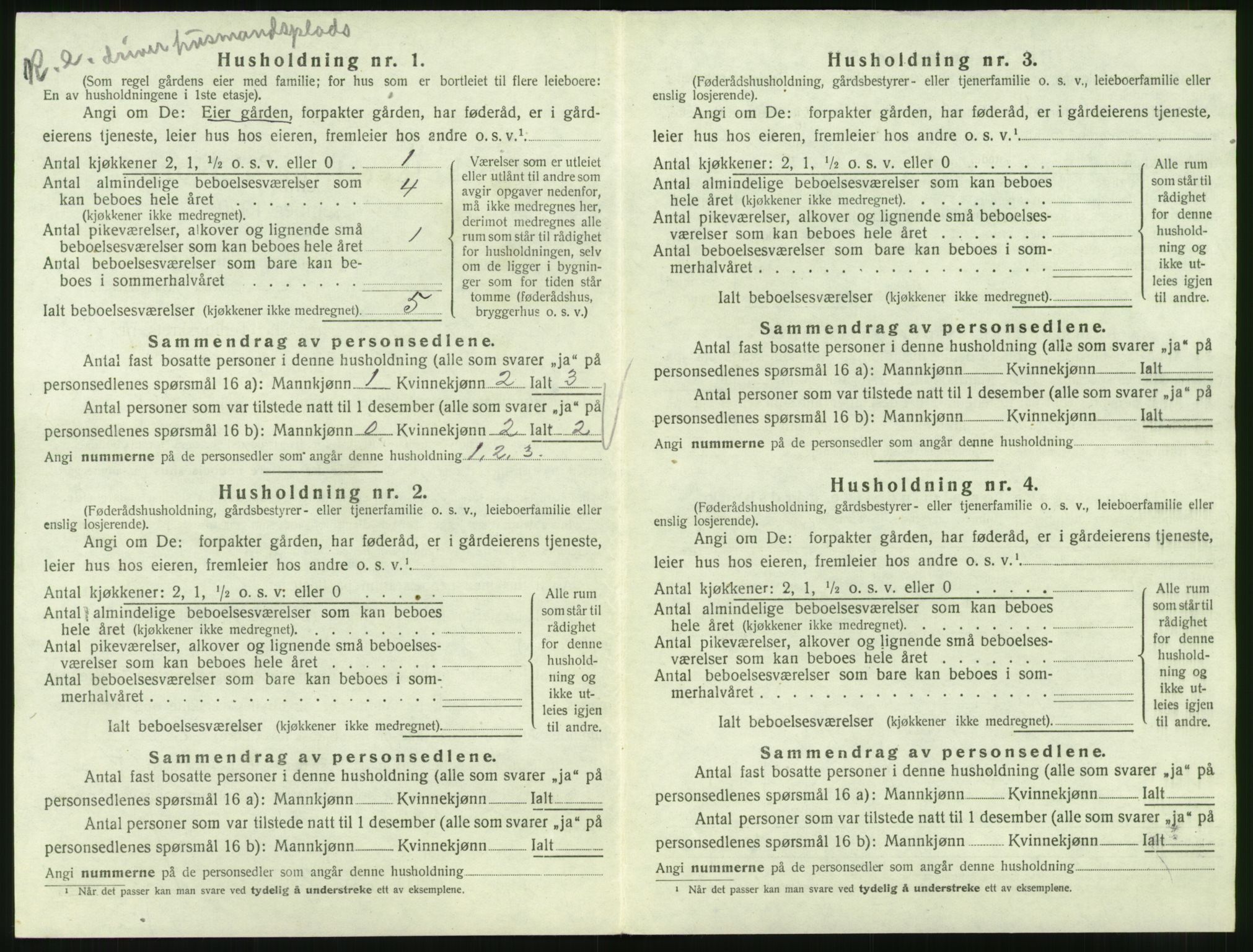 SAT, 1920 census for Valsøyfjord, 1920, p. 208