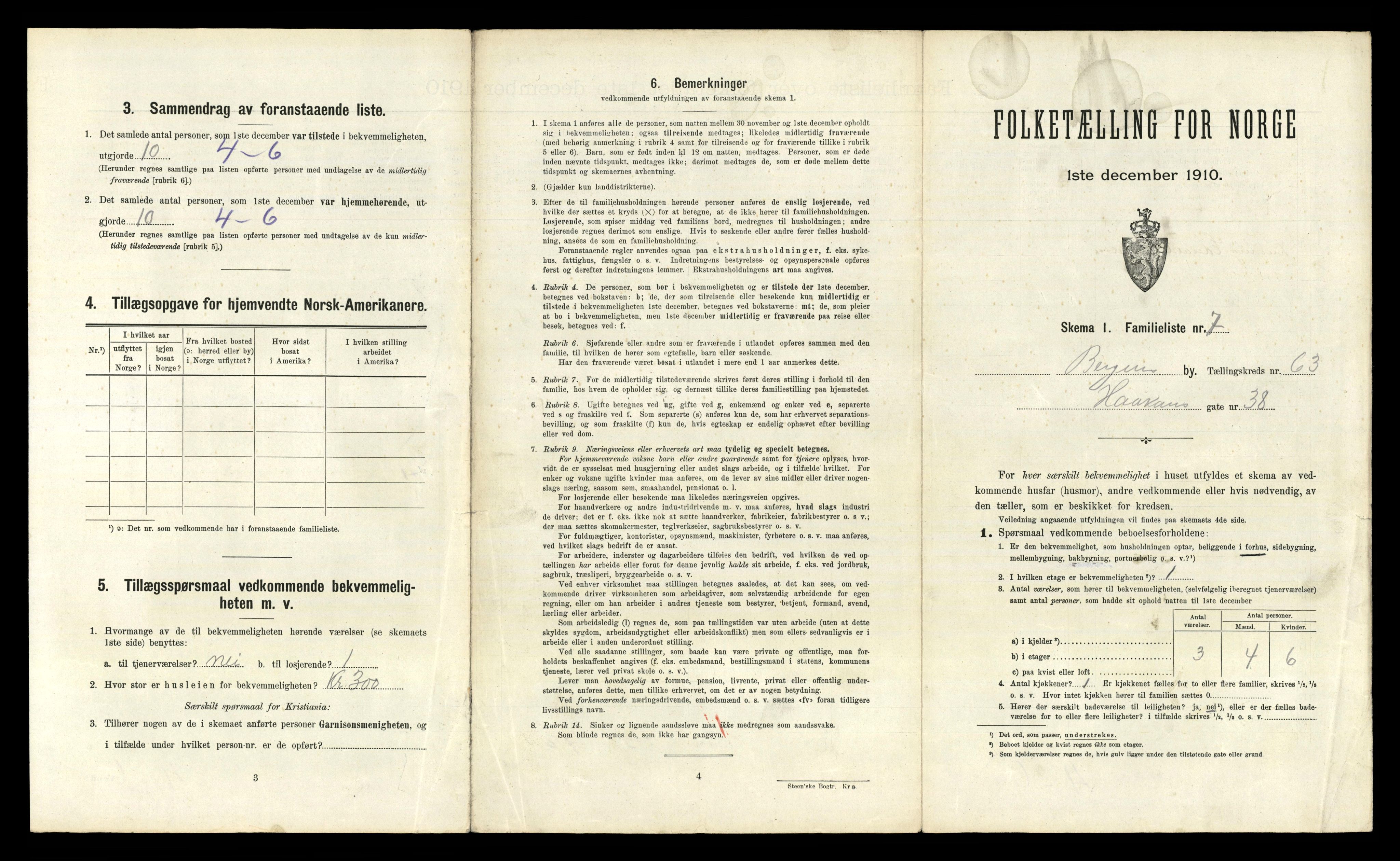 RA, 1910 census for Bergen, 1910, p. 21927