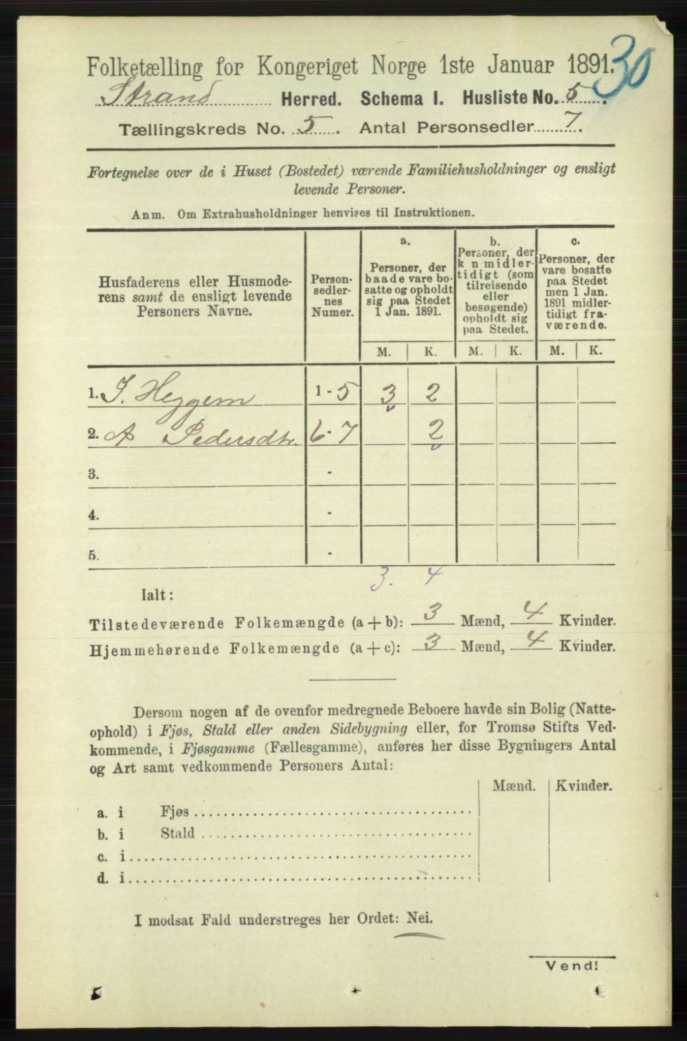 RA, 1891 census for 1130 Strand, 1891, p. 1187