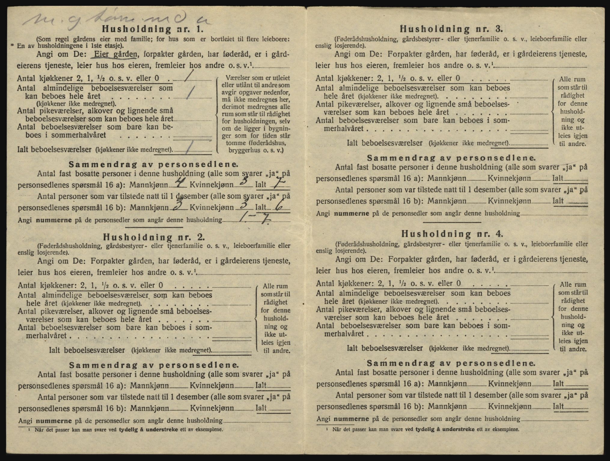 SAO, 1920 census for Eidsberg, 1920, p. 228