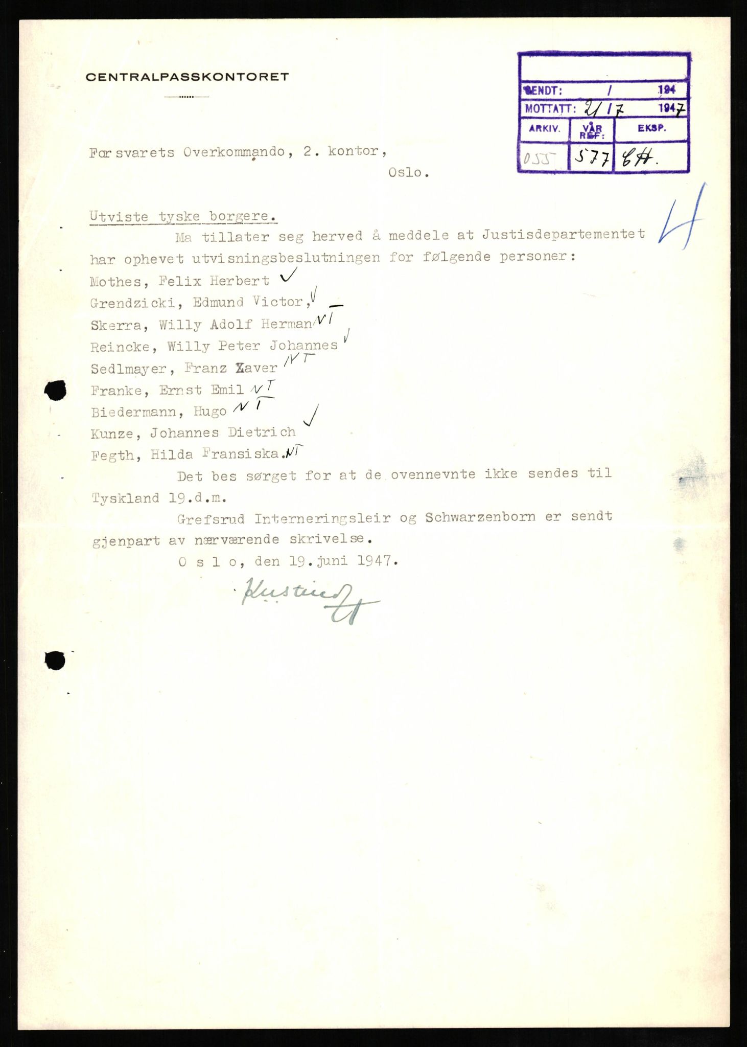 Forsvaret, Forsvarets overkommando II, AV/RA-RAFA-3915/D/Db/L0010: CI Questionaires. Tyske okkupasjonsstyrker i Norge. Tyskere., 1945-1946, p. 176