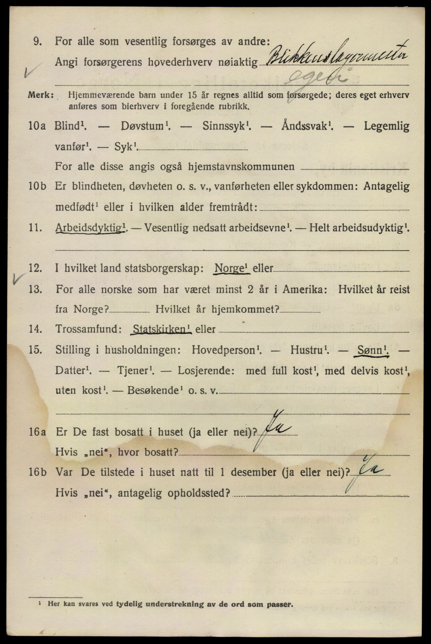 SAO, 1920 census for Kristiania, 1920, p. 658874