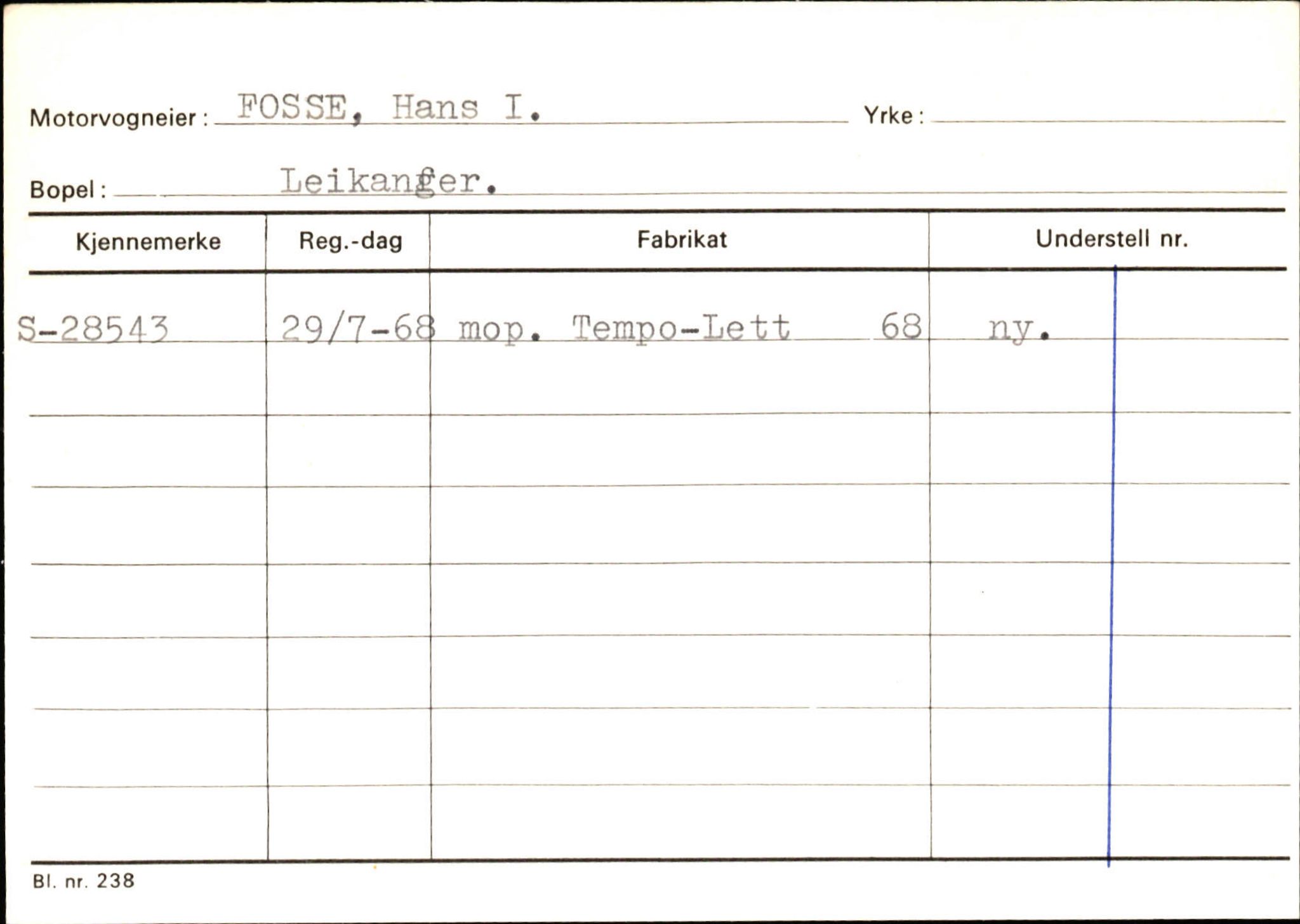 Statens vegvesen, Sogn og Fjordane vegkontor, AV/SAB-A-5301/4/F/L0126: Eigarregister Fjaler M-Å. Leikanger A-Å, 1945-1975, p. 1136