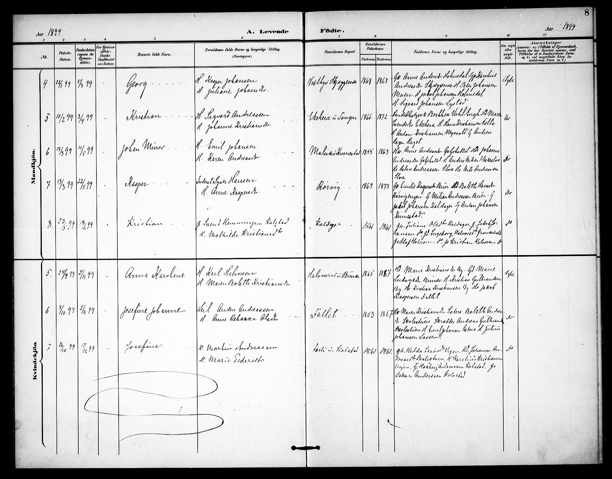 Høland prestekontor Kirkebøker, AV/SAO-A-10346a/F/Fc/L0003: Parish register (official) no. III 3, 1897-1911, p. 8