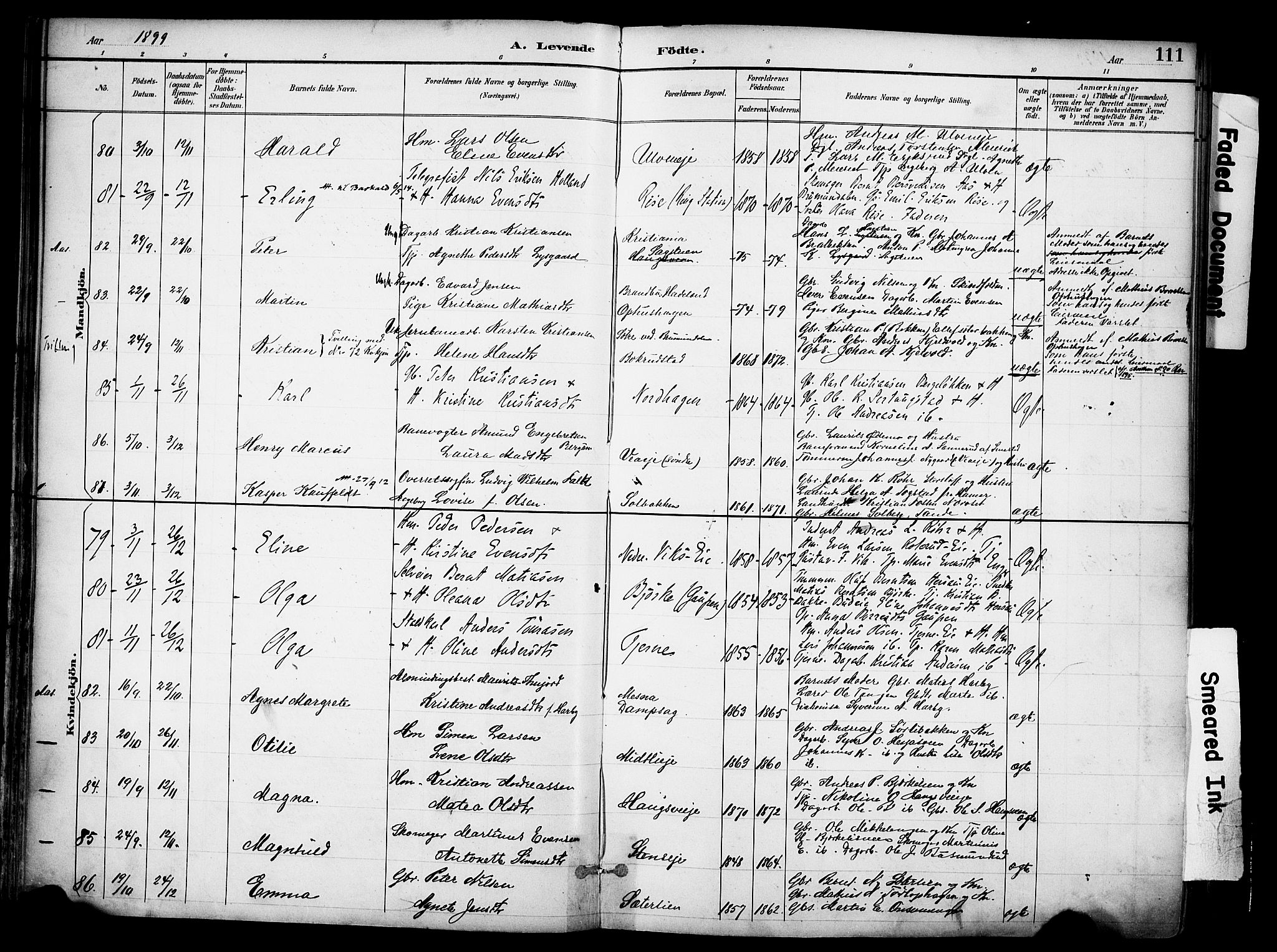 Ringsaker prestekontor, AV/SAH-PREST-014/K/Ka/L0017: Parish register (official) no. 17, 1891-1902, p. 111