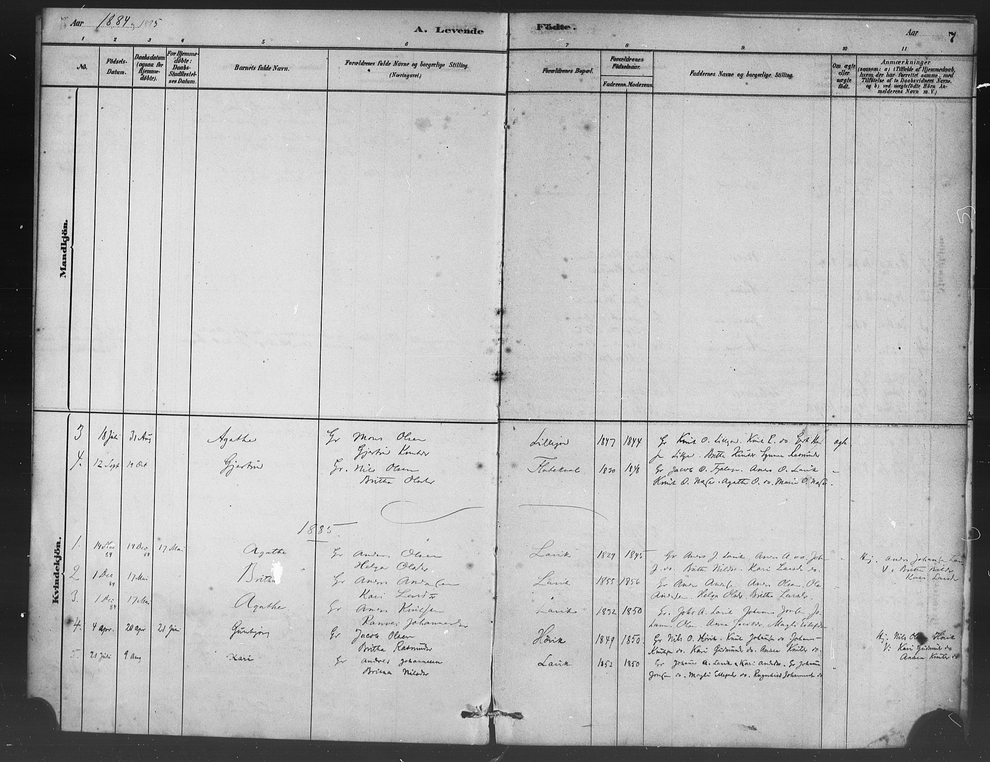 Vaksdal Sokneprestembete, AV/SAB-A-78901/H/Haa: Parish register (official) no. C 1, 1881-1900, p. 7