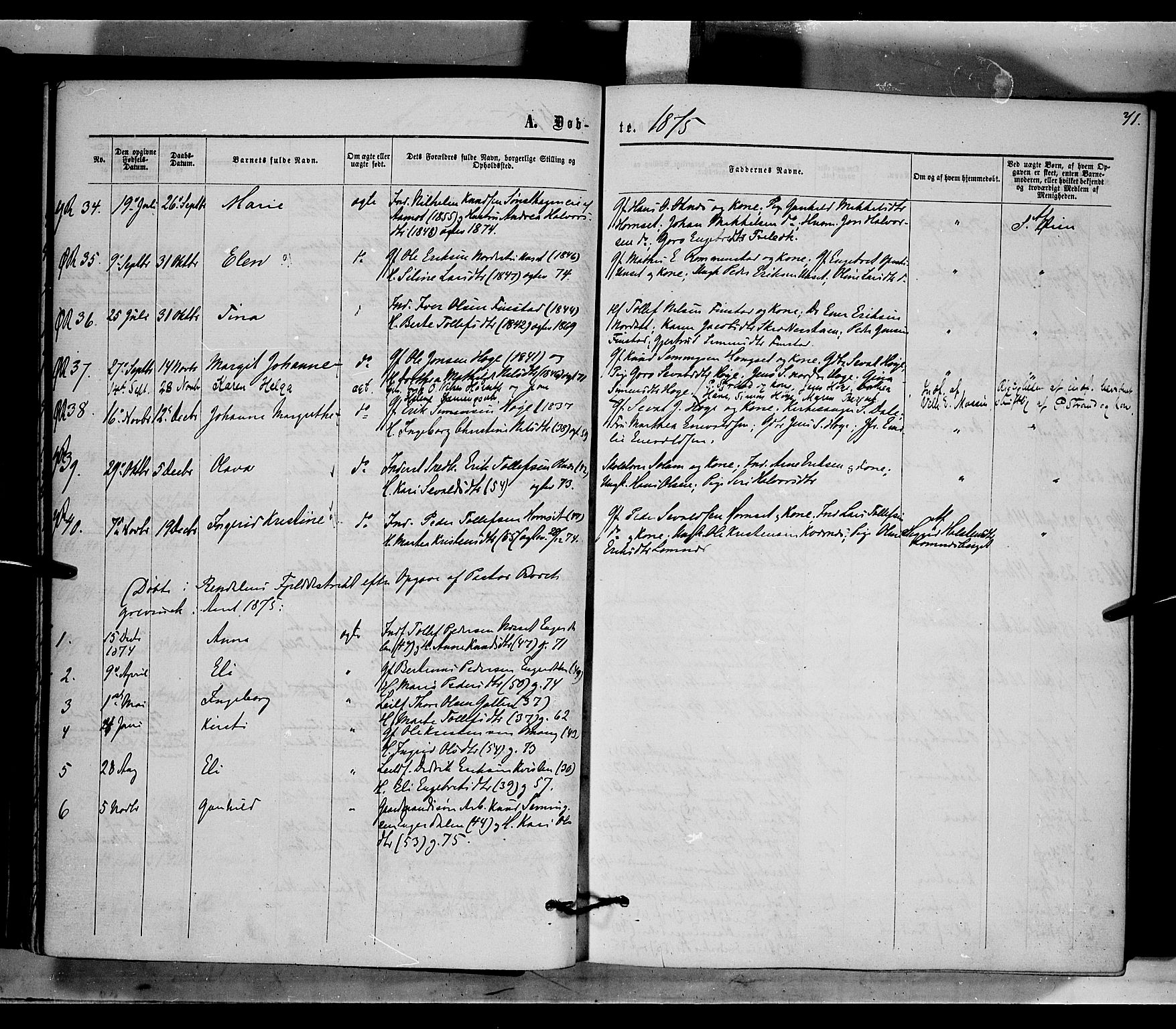 Rendalen prestekontor, AV/SAH-PREST-054/H/Ha/Haa/L0006: Parish register (official) no. 6, 1867-1877, p. 71