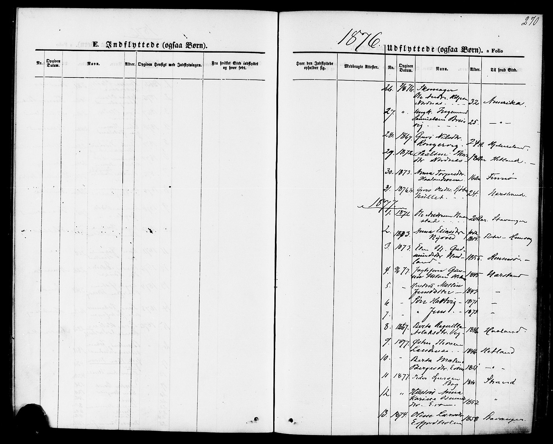 Jelsa sokneprestkontor, SAST/A-101842/01/IV: Parish register (official) no. A 8, 1867-1883, p. 270