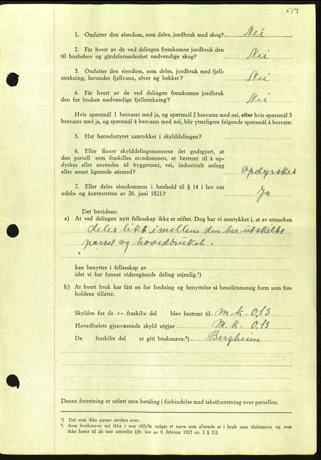 Nordmøre sorenskriveri, AV/SAT-A-4132/1/2/2Ca: Mortgage book no. A92, 1942-1942, Diary no: : 1137/1942