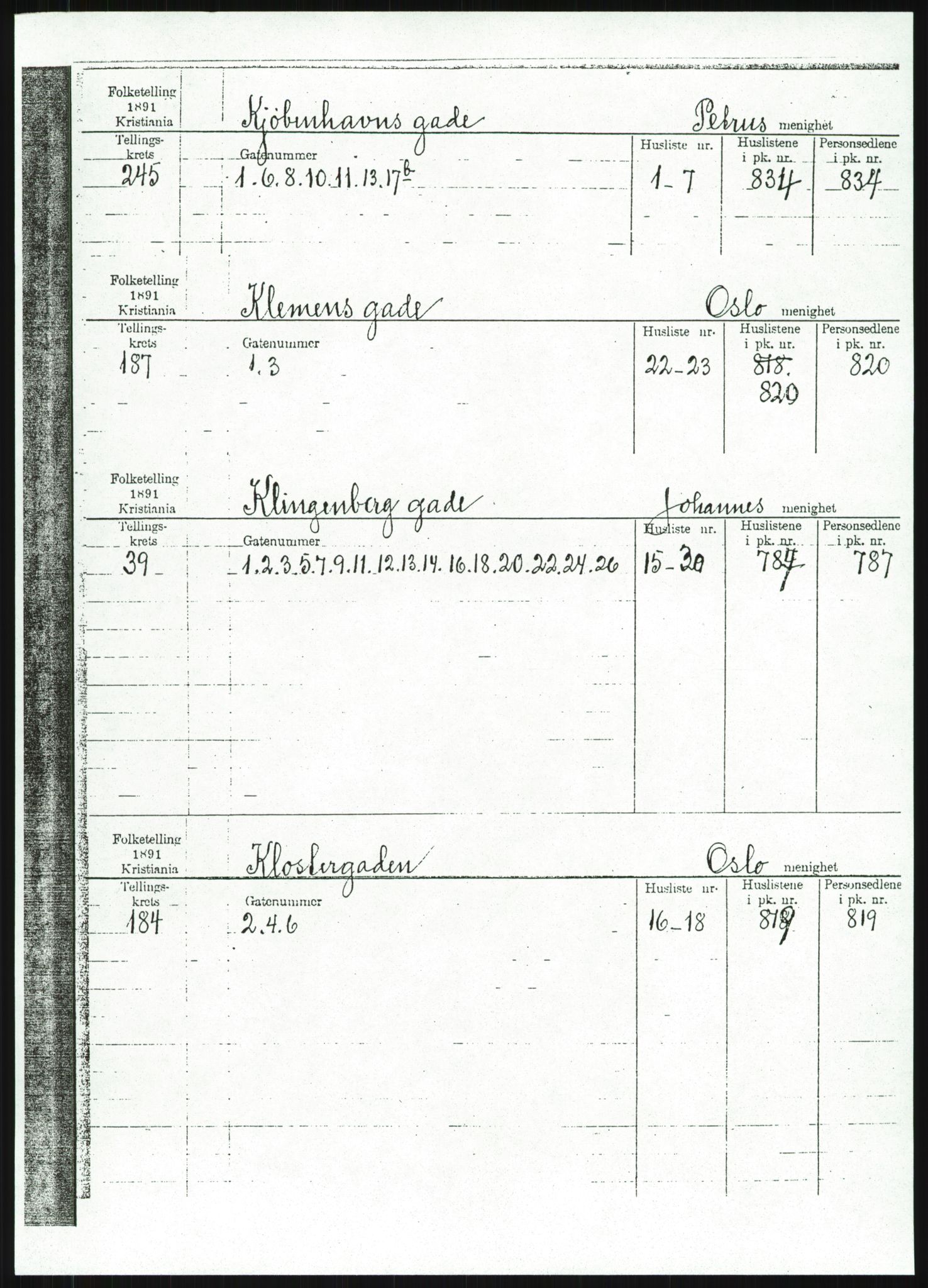 RA, 1891 census for 0301 Kristiania, 1891, p. 58