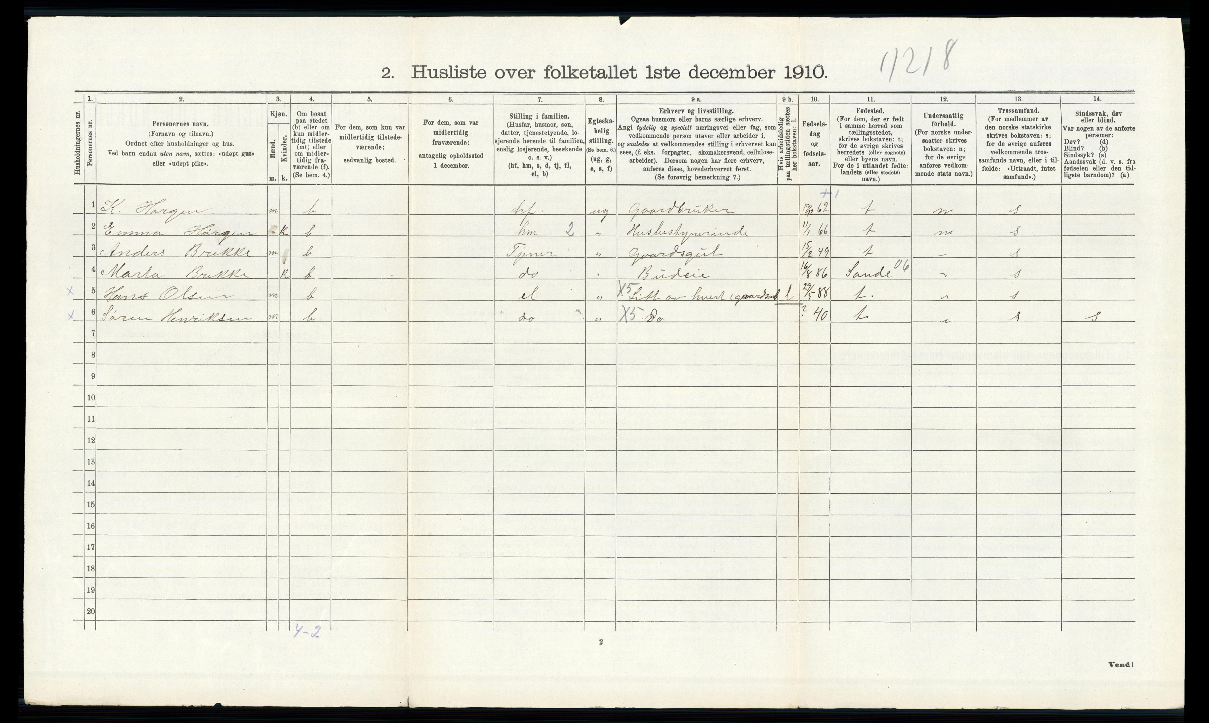 RA, 1910 census for Strømm, 1910, p. 129