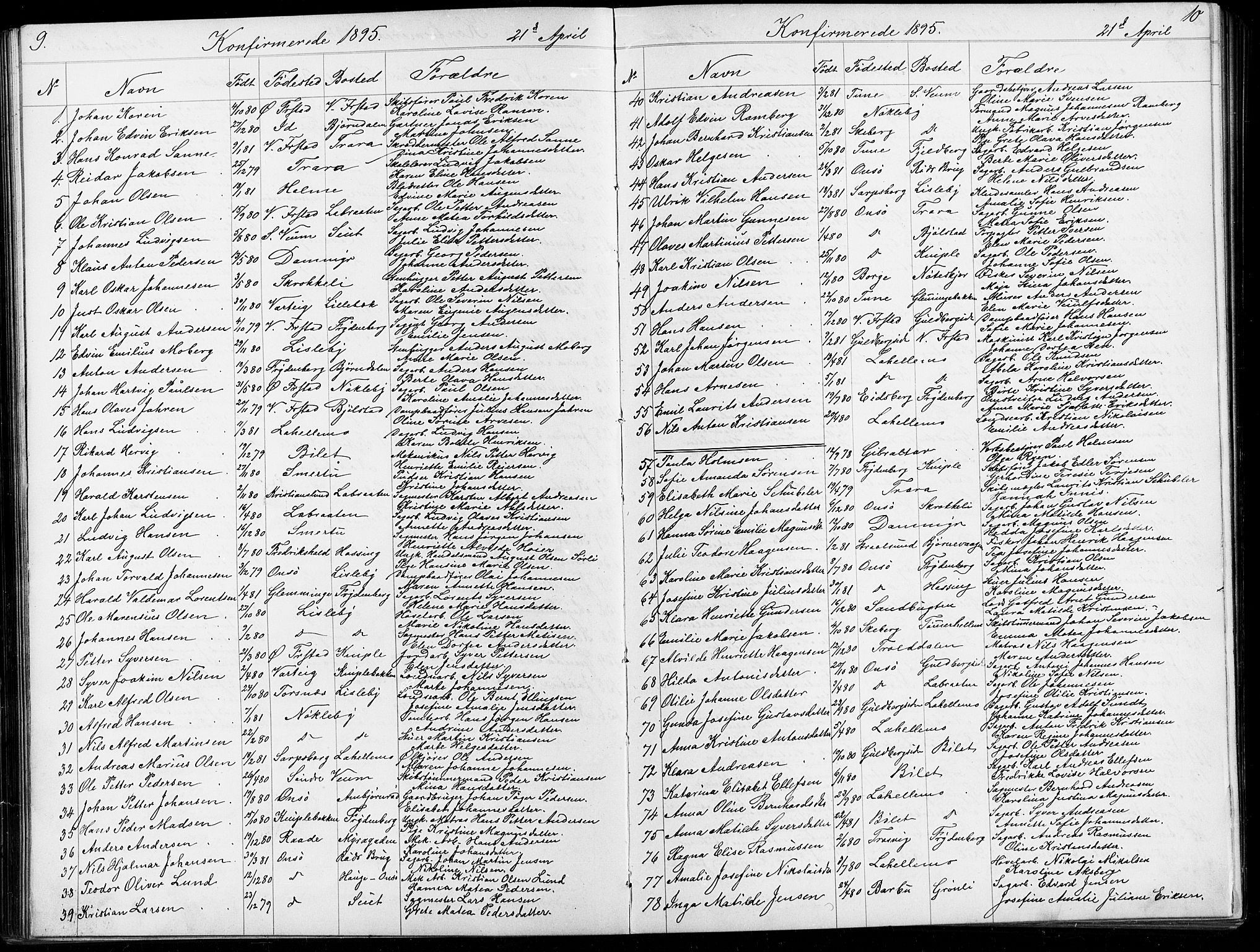 Glemmen prestekontor Kirkebøker, AV/SAO-A-10908/G/Ga/L0006: Parish register (copy) no. 6, 1894-1908, p. 9-10