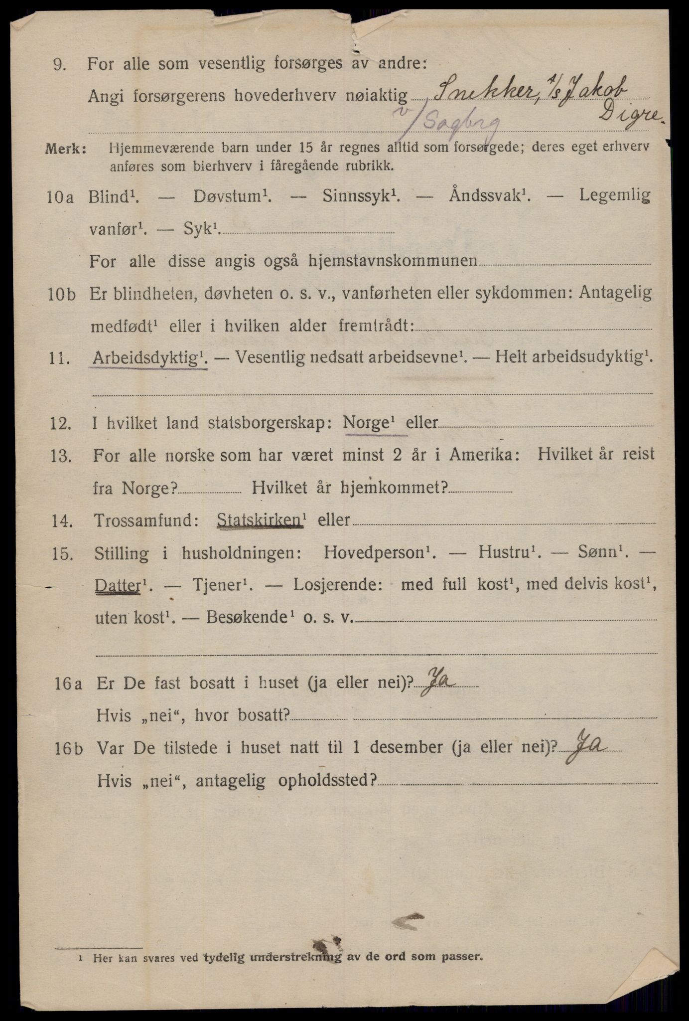 SAT, 1920 census for Trondheim, 1920, p. 42479