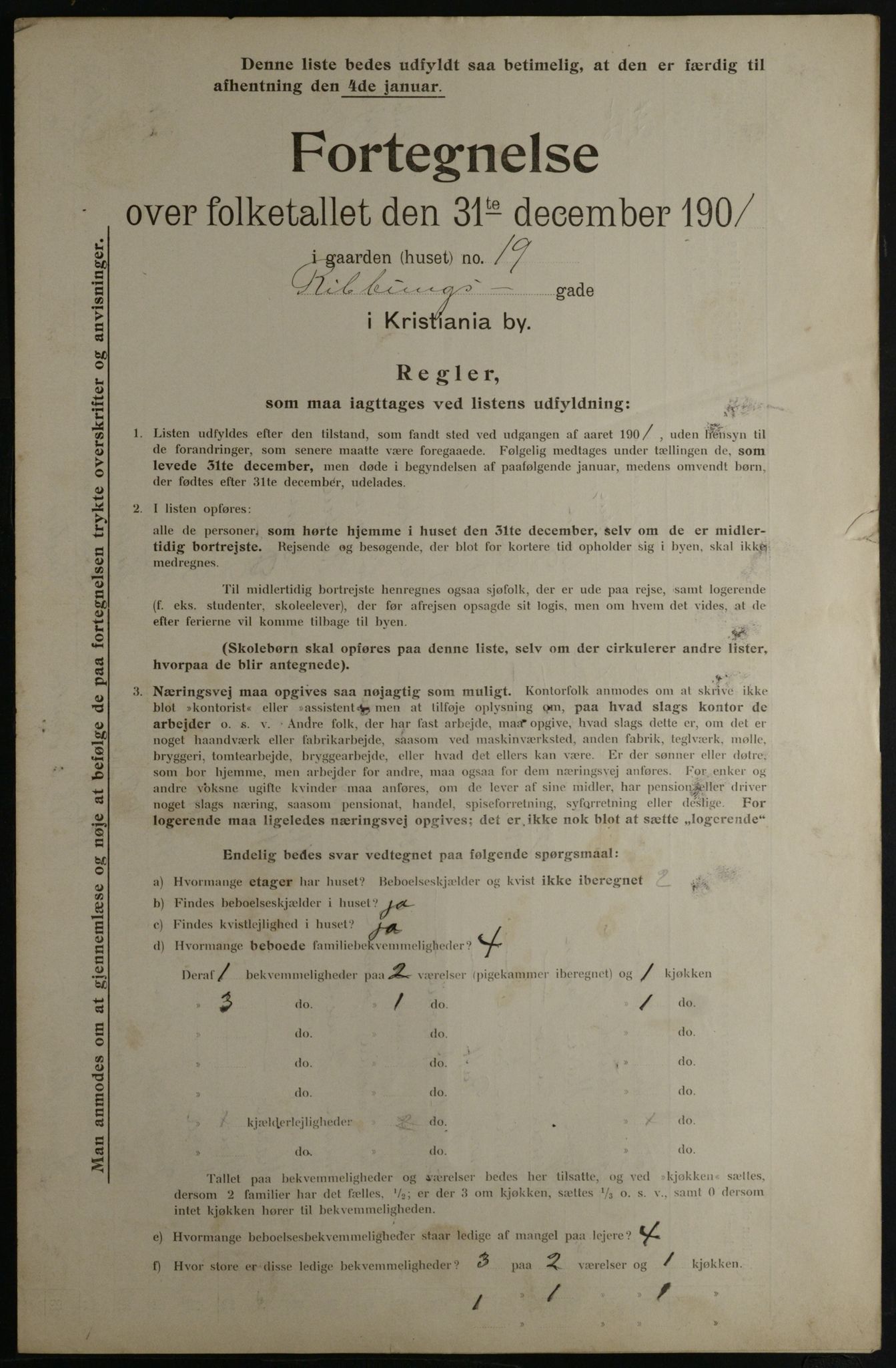 OBA, Municipal Census 1901 for Kristiania, 1901, p. 12734