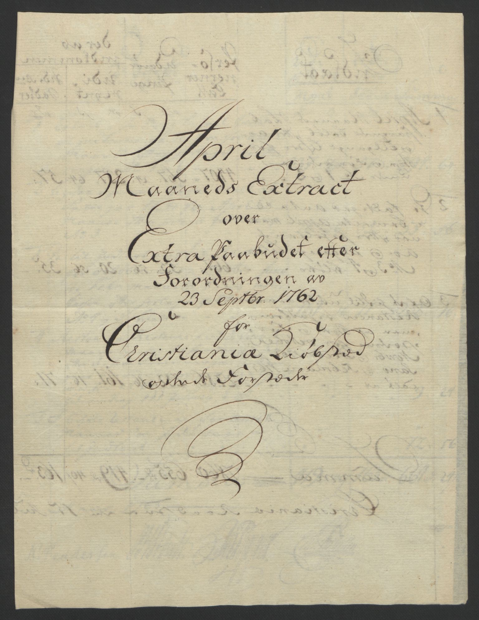 Rentekammeret inntil 1814, Reviderte regnskaper, Byregnskaper, AV/RA-EA-4066/R/Re/L0072/0001: [E13] Kontribusjonsregnskap / Ekstraskatt, 1763-1764, p. 202