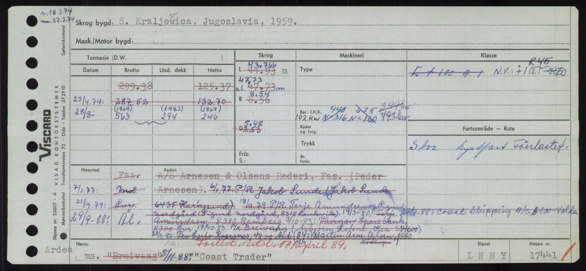 Sjøfartsdirektoratet med forløpere, Skipsmålingen, AV/RA-S-1627/H/Hd/L0008: Fartøy, C-D, p. 79