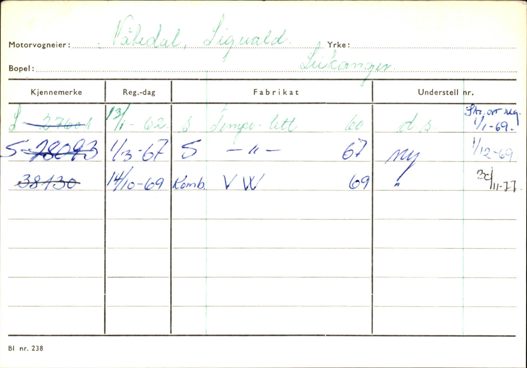 Statens vegvesen, Sogn og Fjordane vegkontor, SAB/A-5301/4/F/L0126: Eigarregister Fjaler M-Å. Leikanger A-Å, 1945-1975, p. 1900