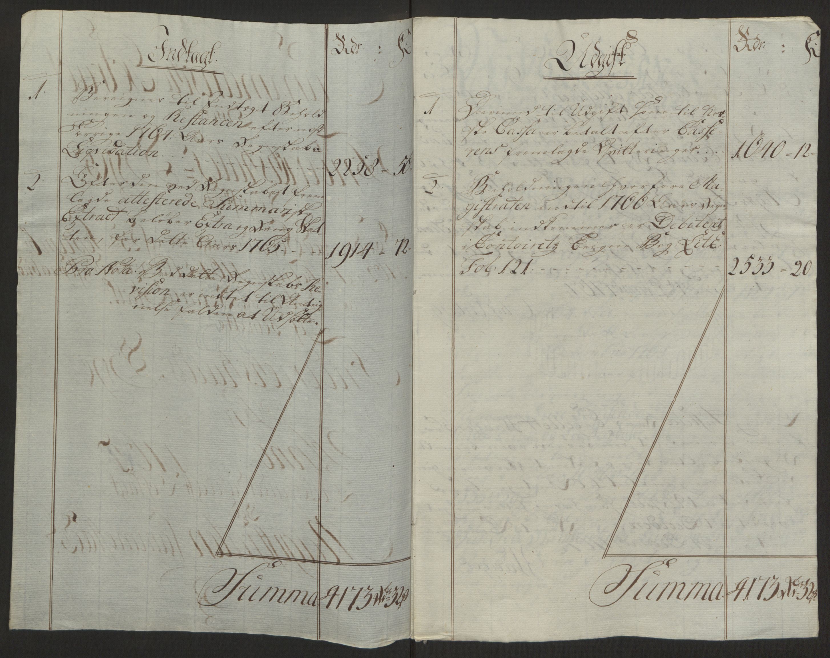 Rentekammeret inntil 1814, Reviderte regnskaper, Byregnskaper, AV/RA-EA-4066/R/Ra/L0006/0001: [A4] Kontribusjonsregnskap / Ekstraskatt, 1762-1772, p. 123