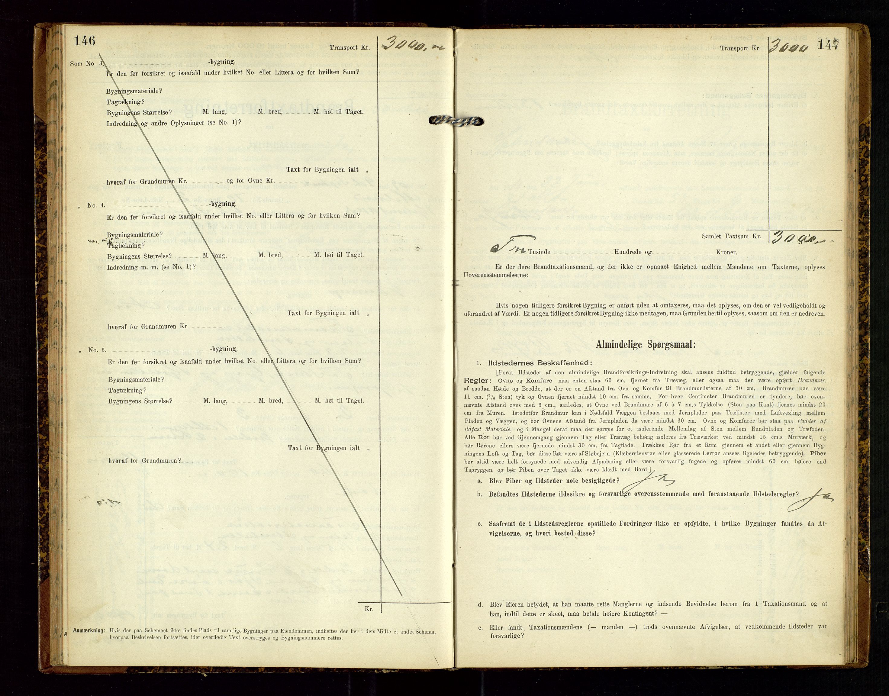 Hjelmeland lensmannskontor, AV/SAST-A-100439/Gob/L0002: "Brandtaxationsprotokol", 1904-1920, p. 146-147