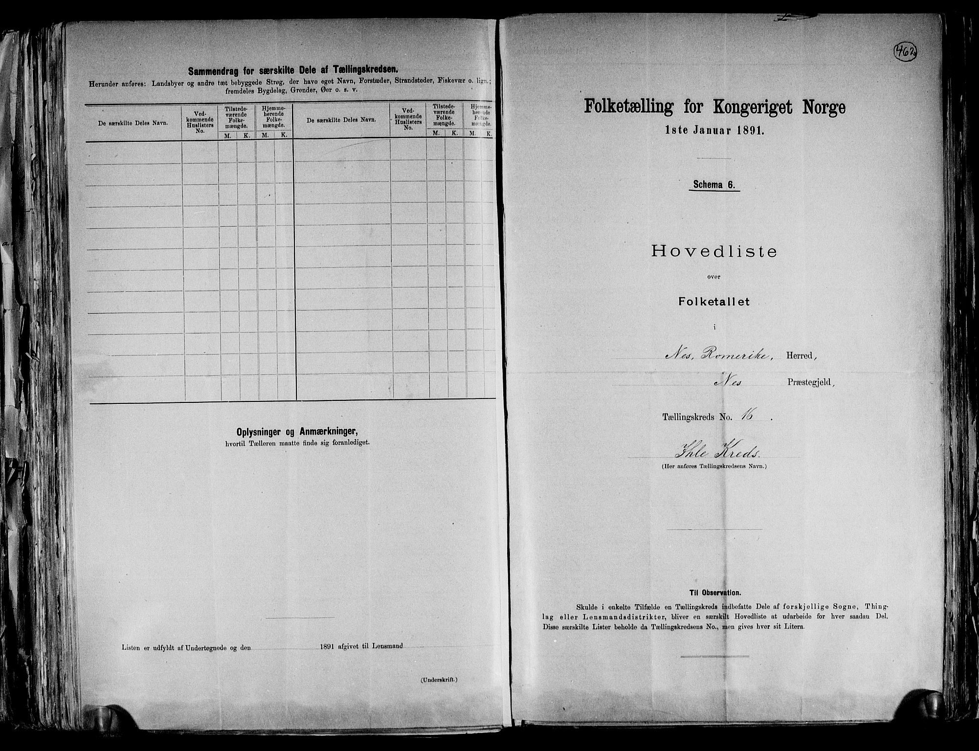 RA, 1891 census for 0236 Nes, 1891, p. 41