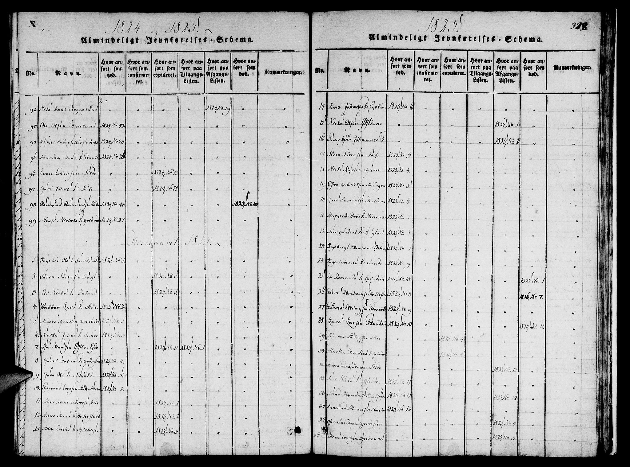 Etne sokneprestembete, SAB/A-75001/H/Haa: Parish register (official) no. A 6, 1815-1831, p. 338