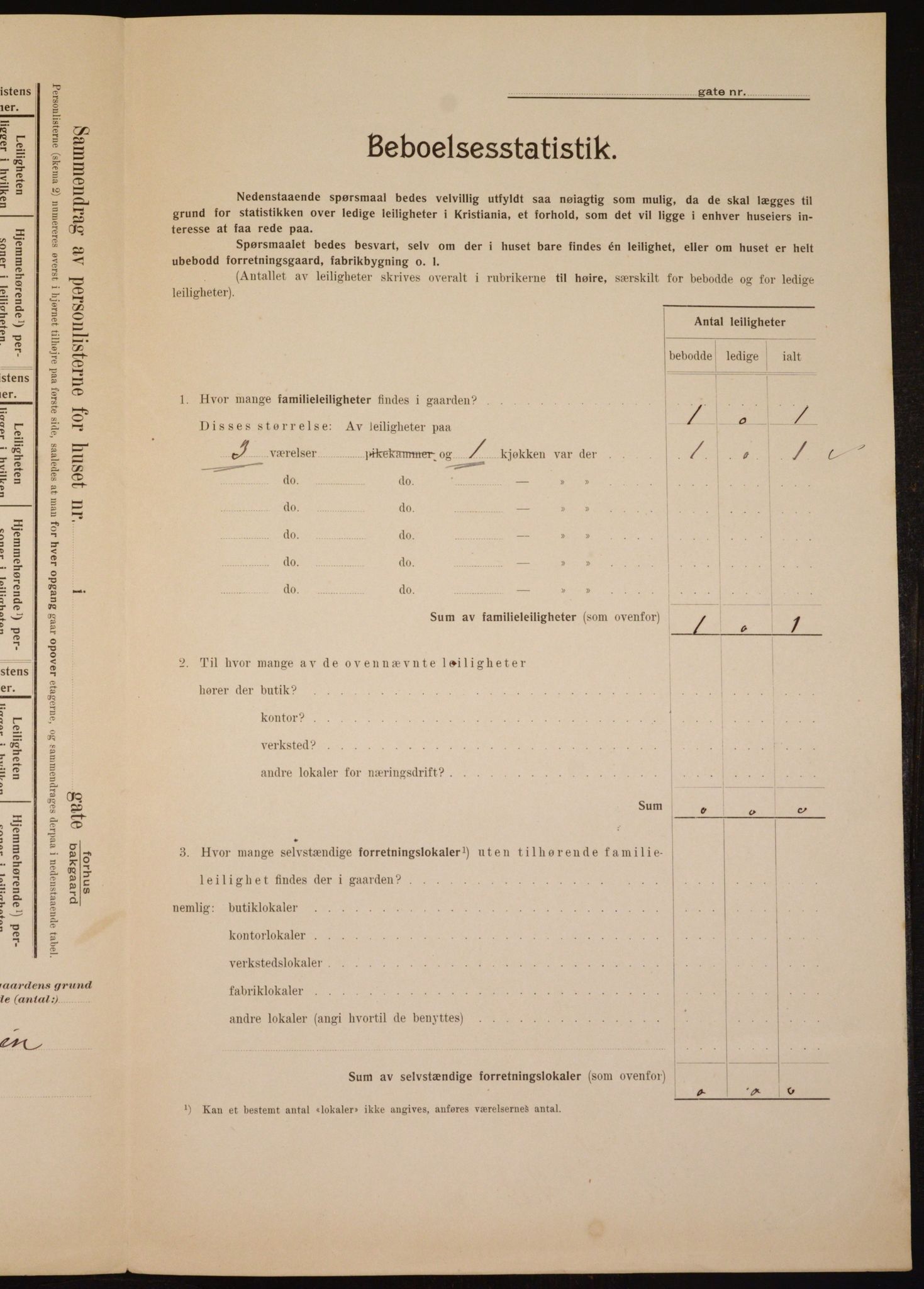 OBA, Municipal Census 1910 for Kristiania, 1910, p. 79505