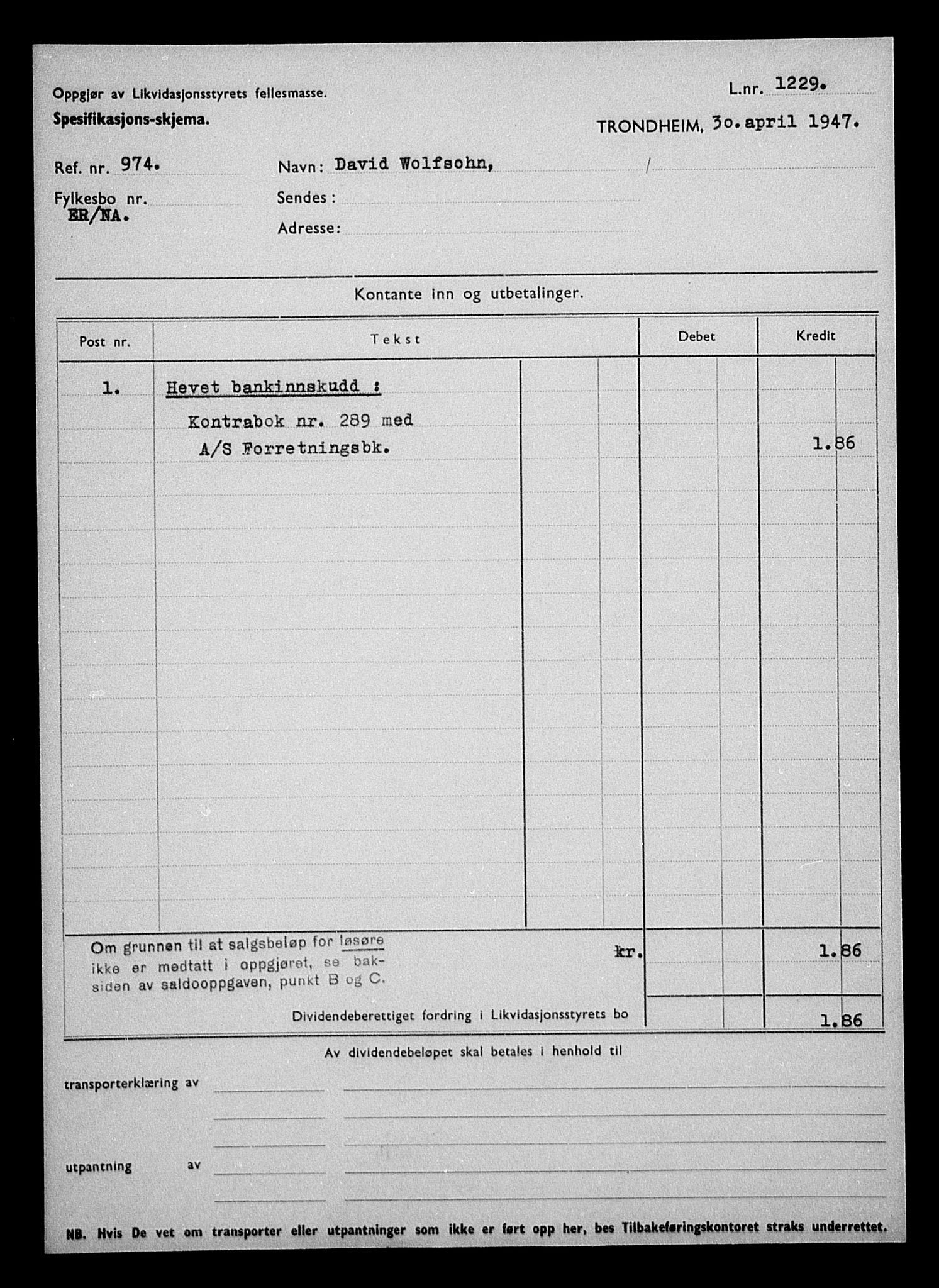 Justisdepartementet, Tilbakeføringskontoret for inndratte formuer, RA/S-1564/H/Hc/Hca/L0909: --, 1945-1947, p. 568