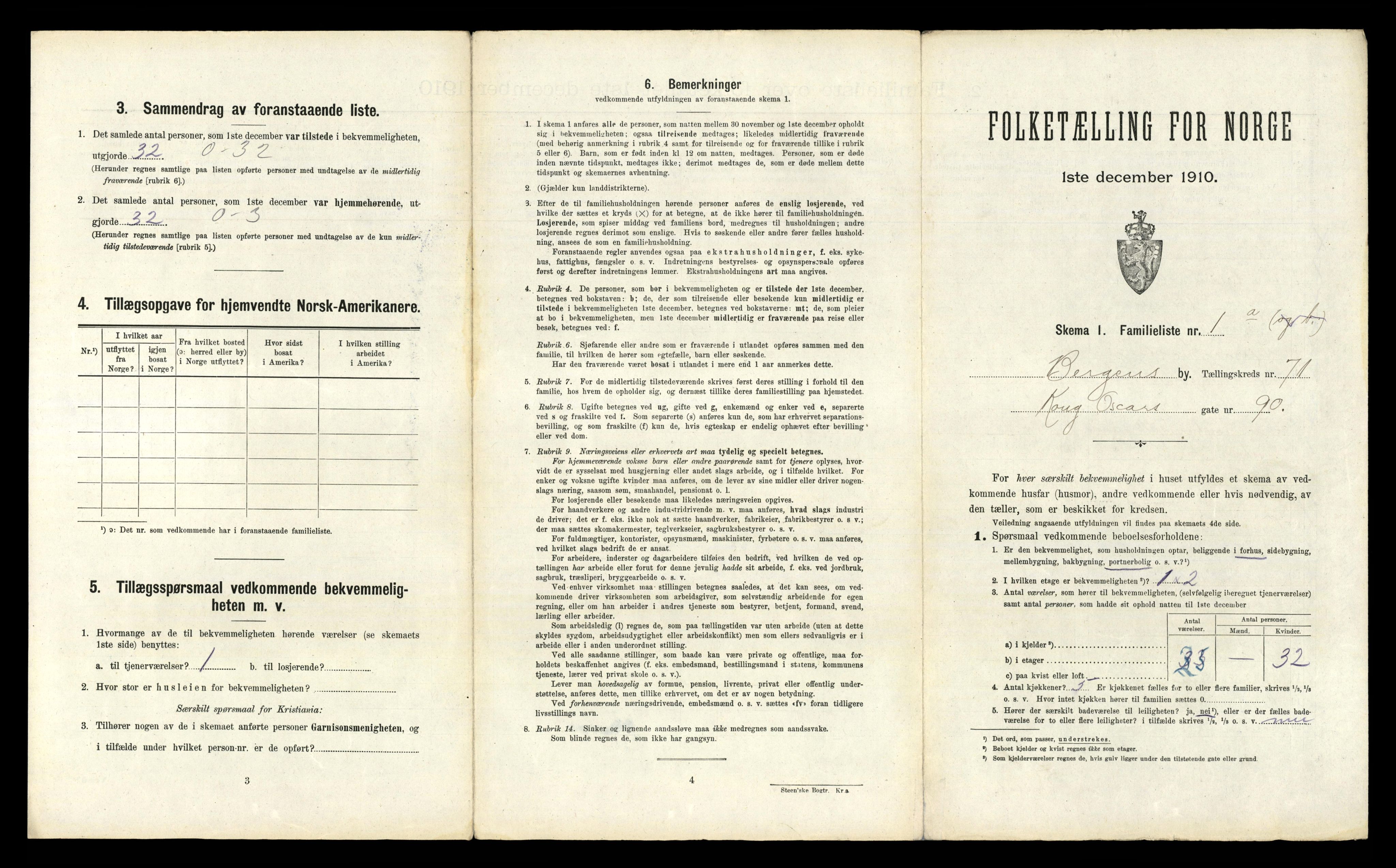 RA, 1910 census for Bergen, 1910, p. 24495