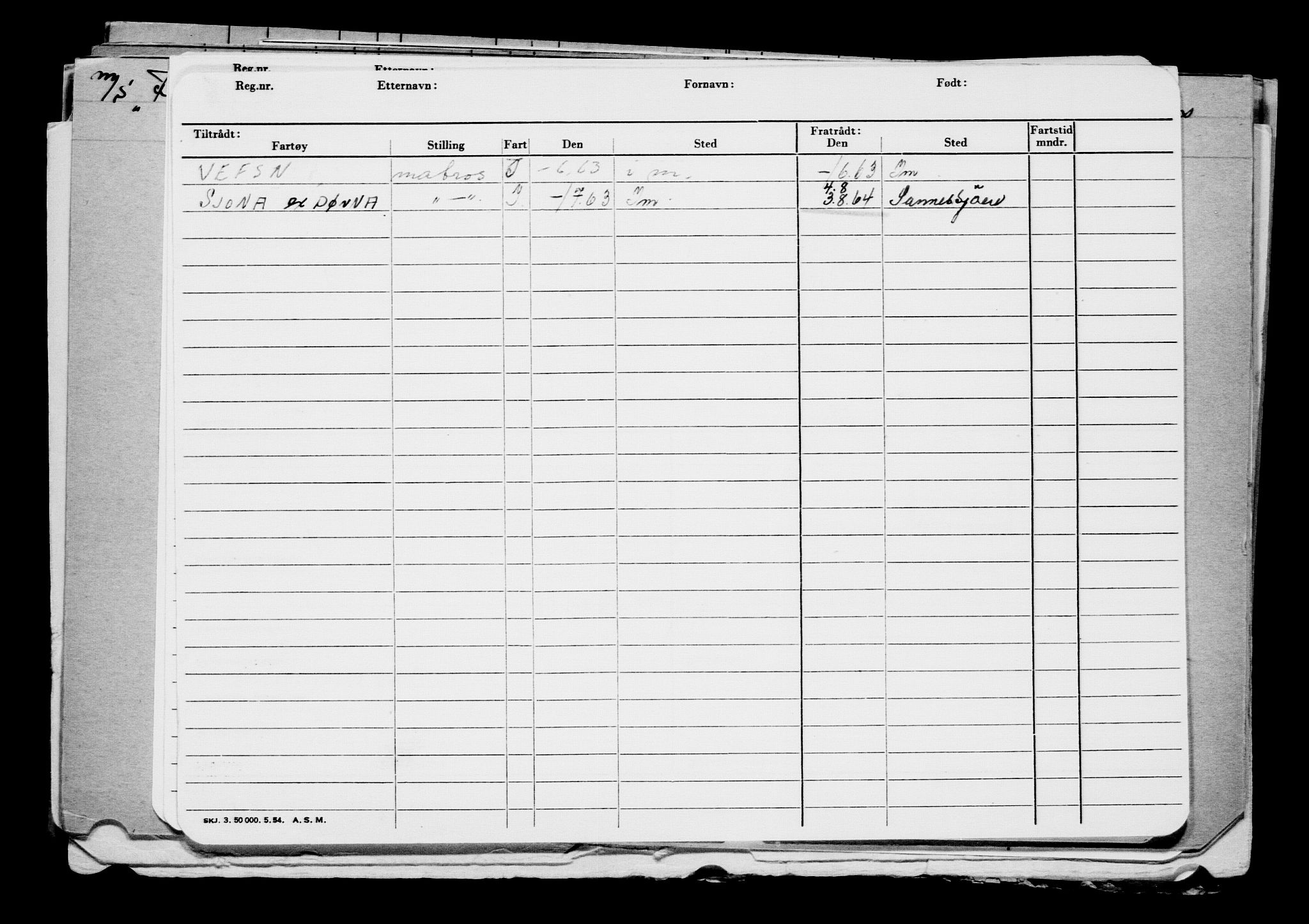 Direktoratet for sjømenn, RA/S-3545/G/Gb/L0045: Hovedkort, 1902, p. 153