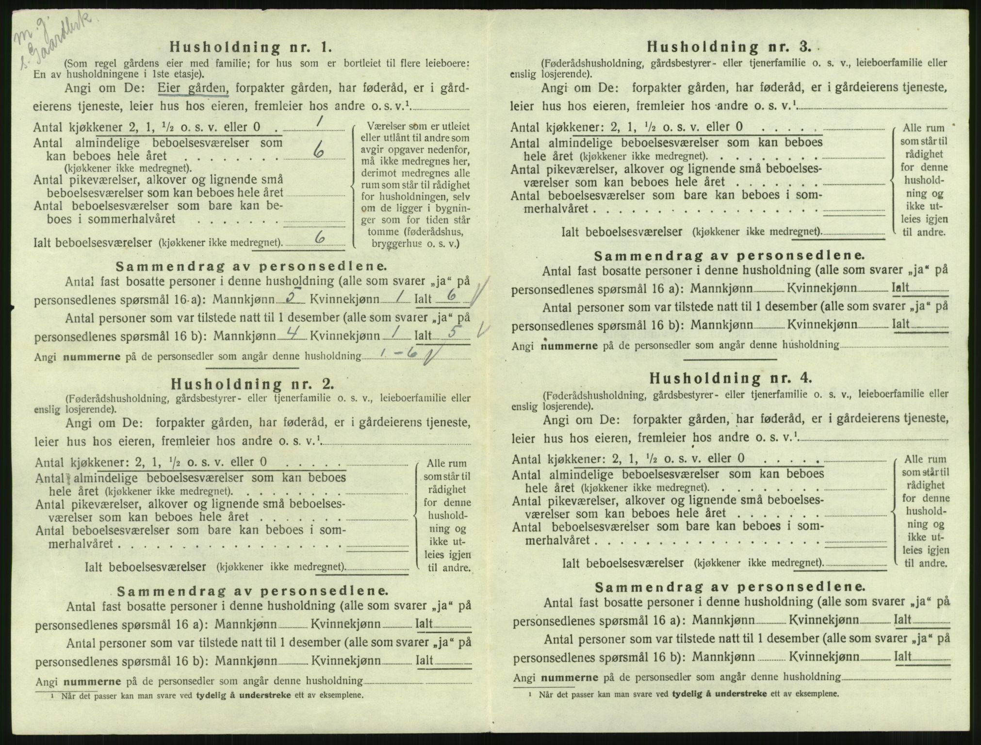 SAT, 1920 census for Straumsnes, 1920, p. 376