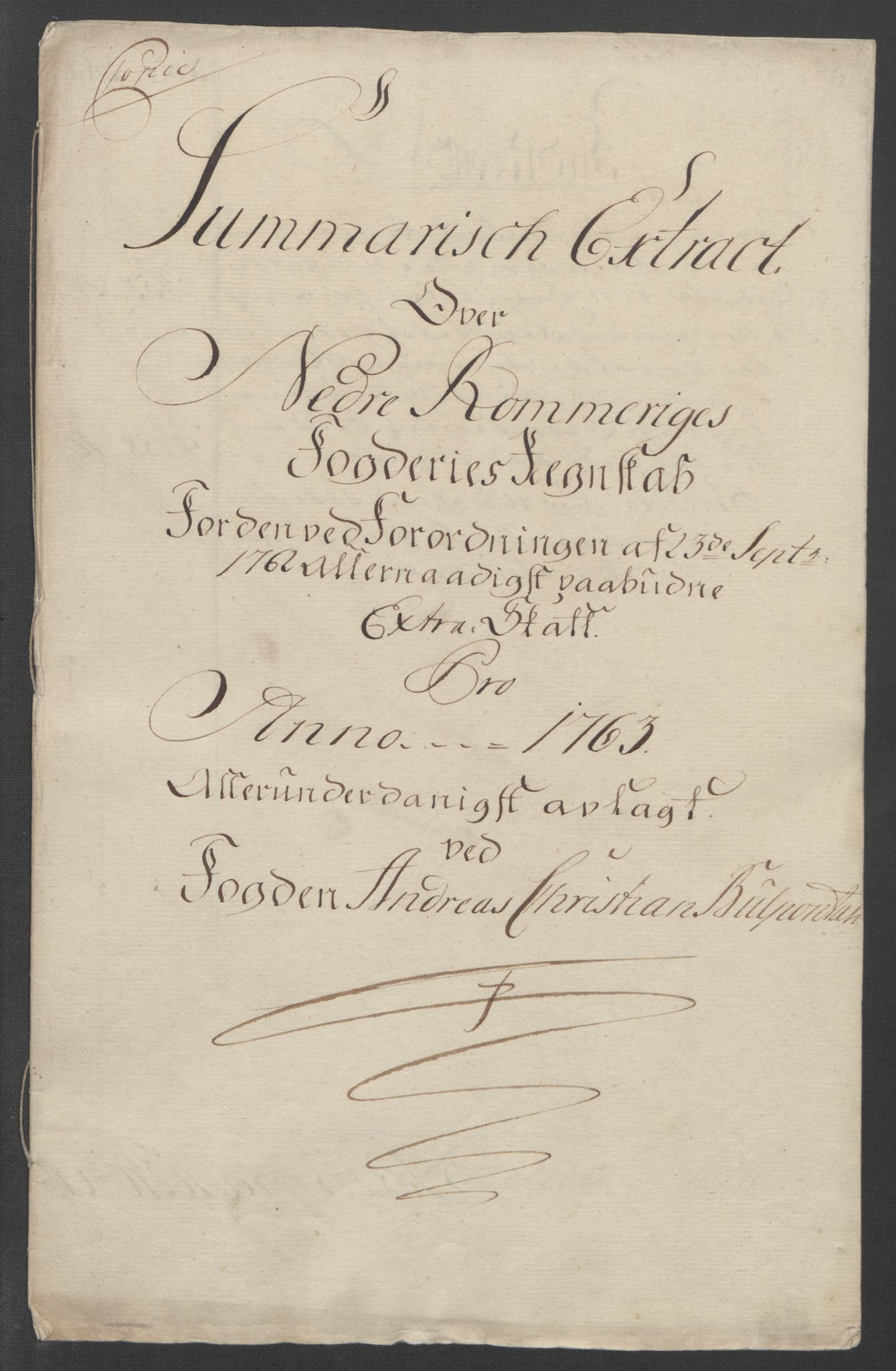 Rentekammeret inntil 1814, Reviderte regnskaper, Fogderegnskap, AV/RA-EA-4092/R11/L0688: Ekstraskatten Nedre Romerike, 1763, p. 13