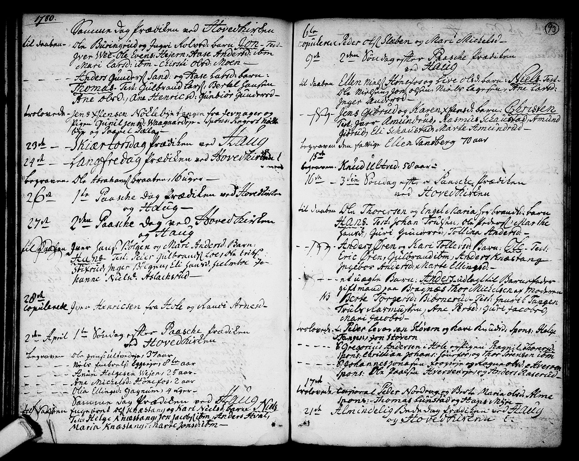 Norderhov kirkebøker, SAKO/A-237/F/Fa/L0005: Parish register (official) no. 5, 1775-1789, p. 93