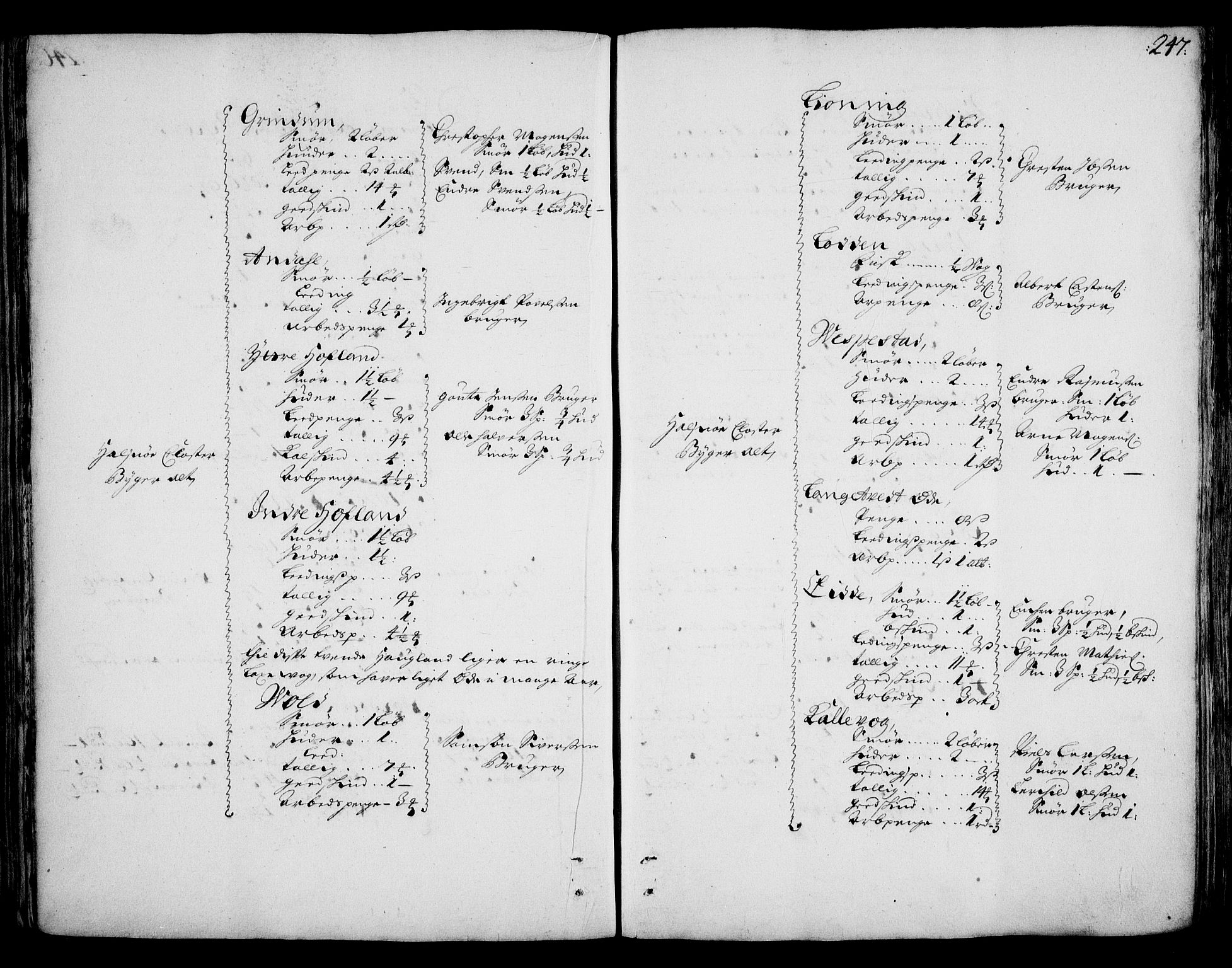 Rentekammeret inntil 1814, Realistisk ordnet avdeling, AV/RA-EA-4070/On/L0002: [Jj 3]: Besiktigelsesforretninger over Halsnøy klosters gods, 1659-1703, p. 246b-247a