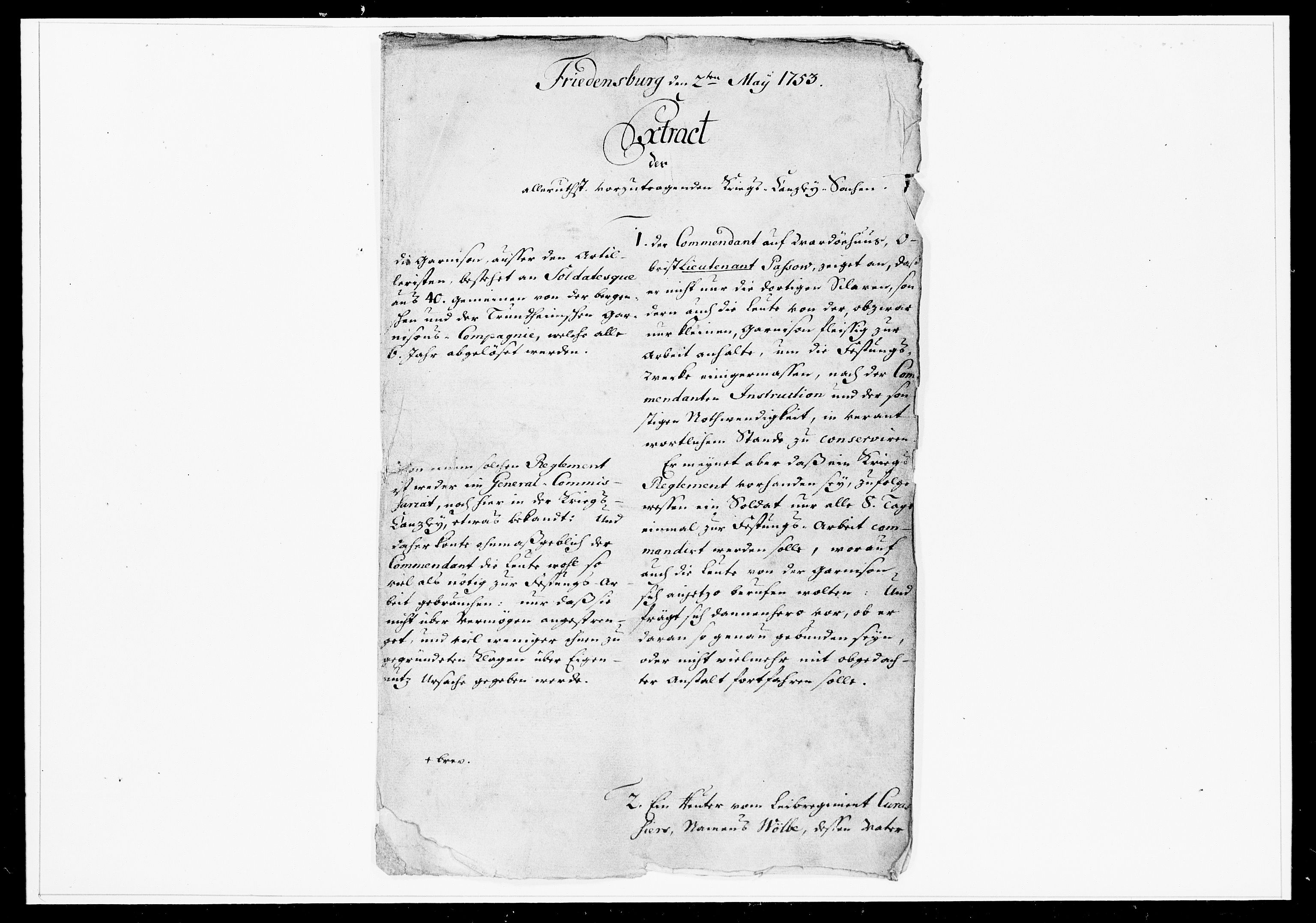 Krigskollegiet, Krigskancelliet, DRA/A-0006/-/1241-1247: Refererede sager, 1753, p. 126
